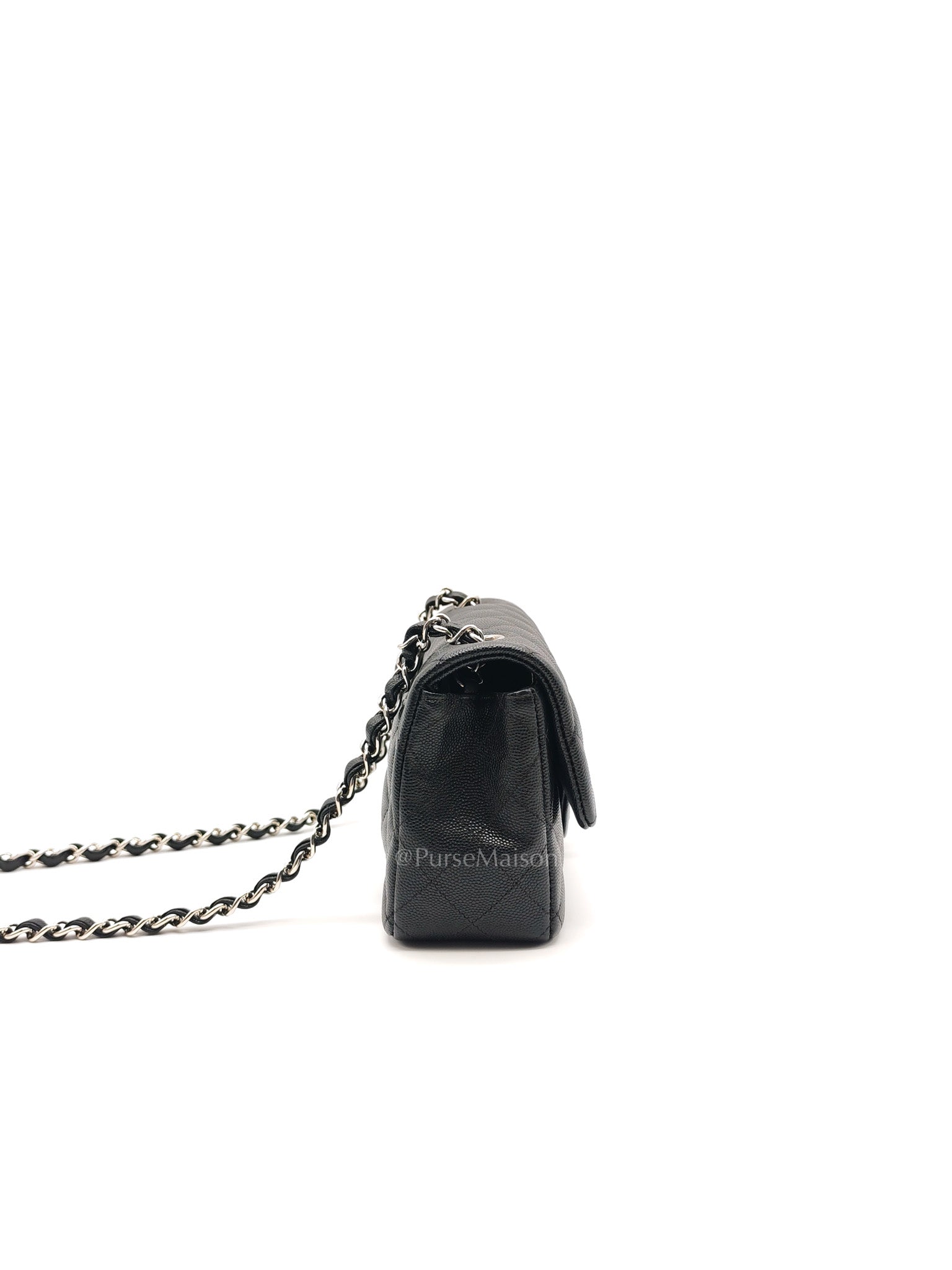 Mini Rectangular in Black Caviar Leather Silver Hardware (Series 26)