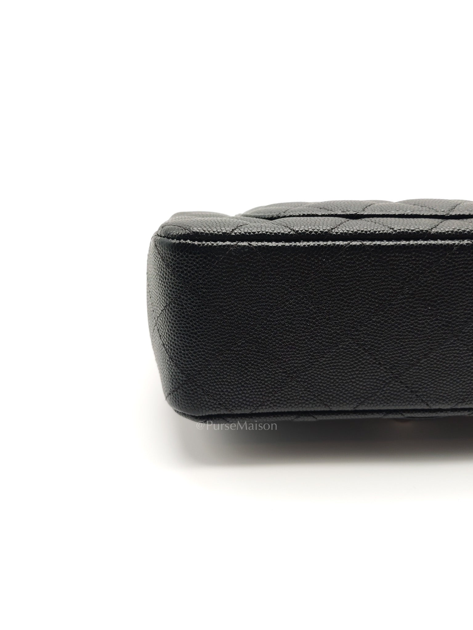 Mini Rectangular in Black Caviar Leather Silver Hardware (Series 26)