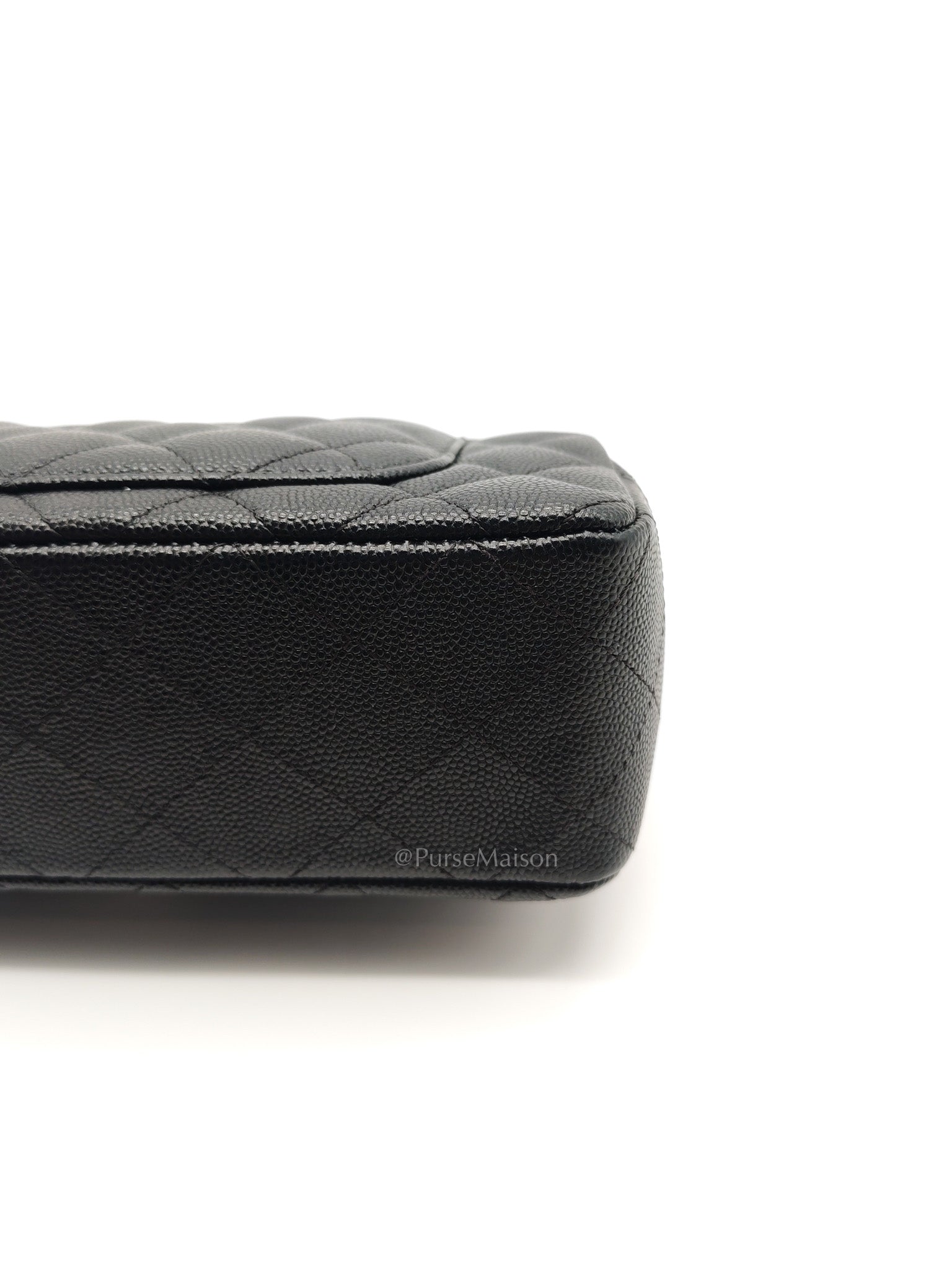 Mini Rectangular in Black Caviar Leather Silver Hardware (Series 26)