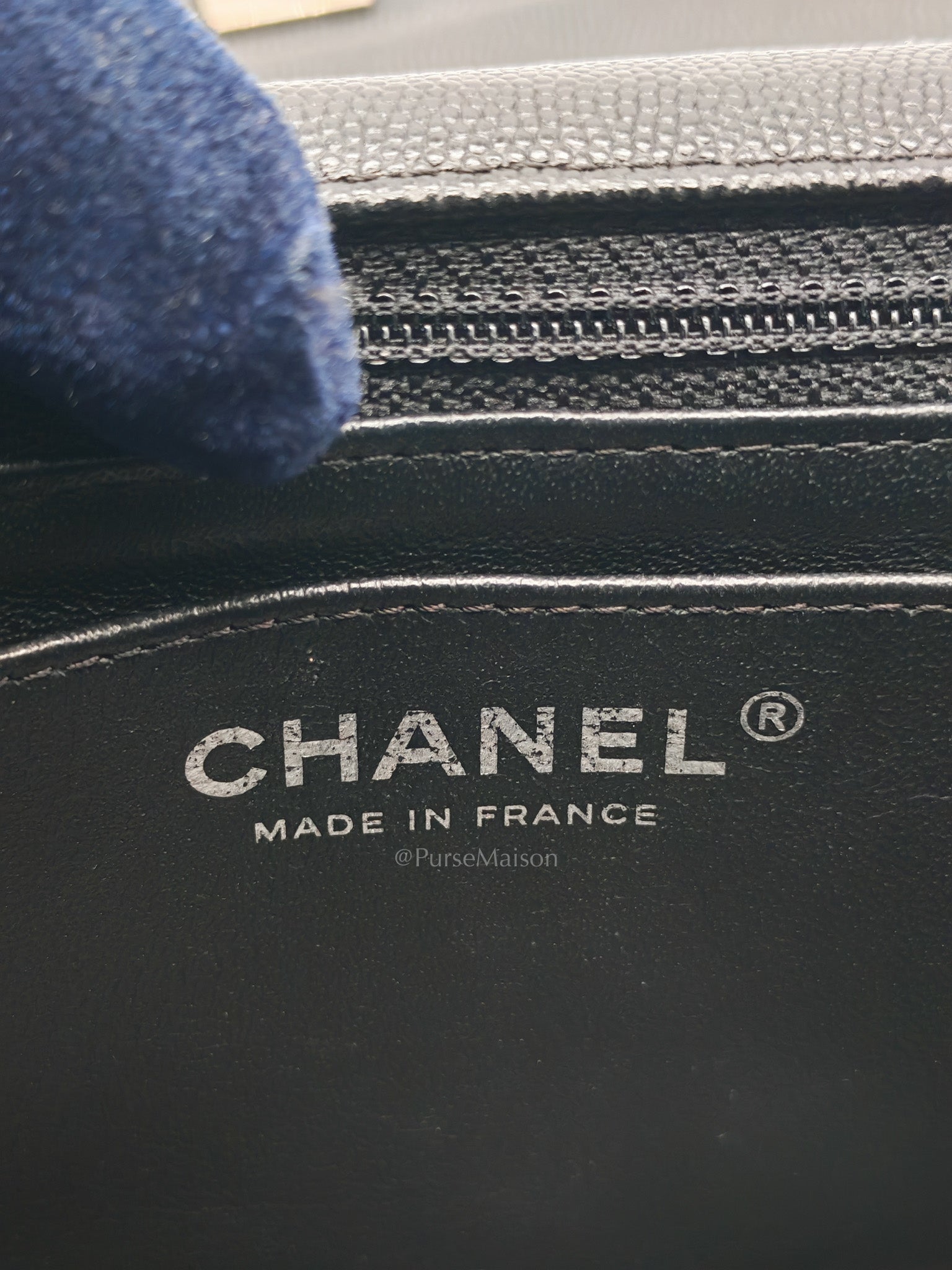 Mini Rectangular in Black Caviar Leather Silver Hardware (Series 26)