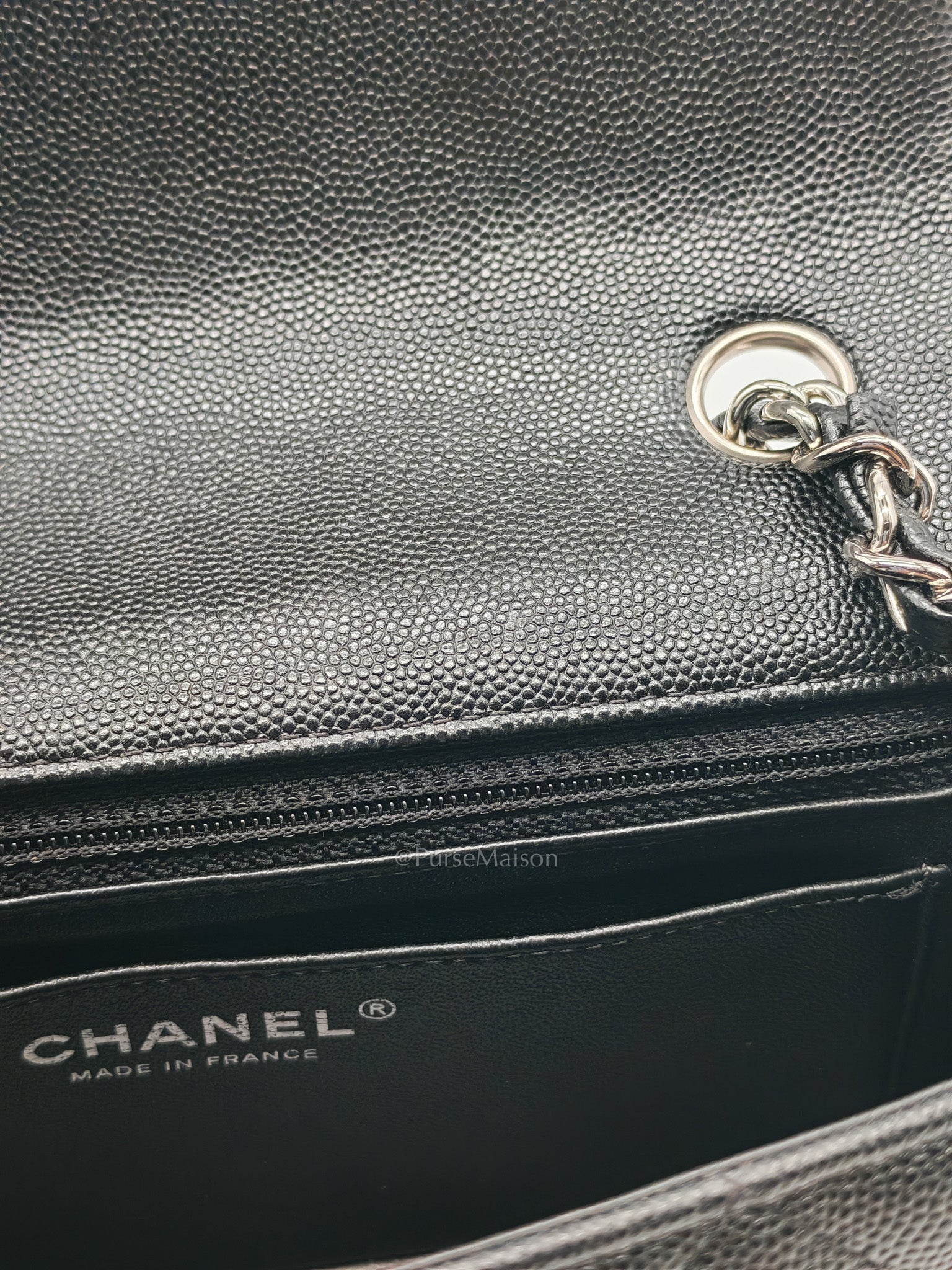Mini Rectangular in Black Caviar Leather Silver Hardware (Series 26)