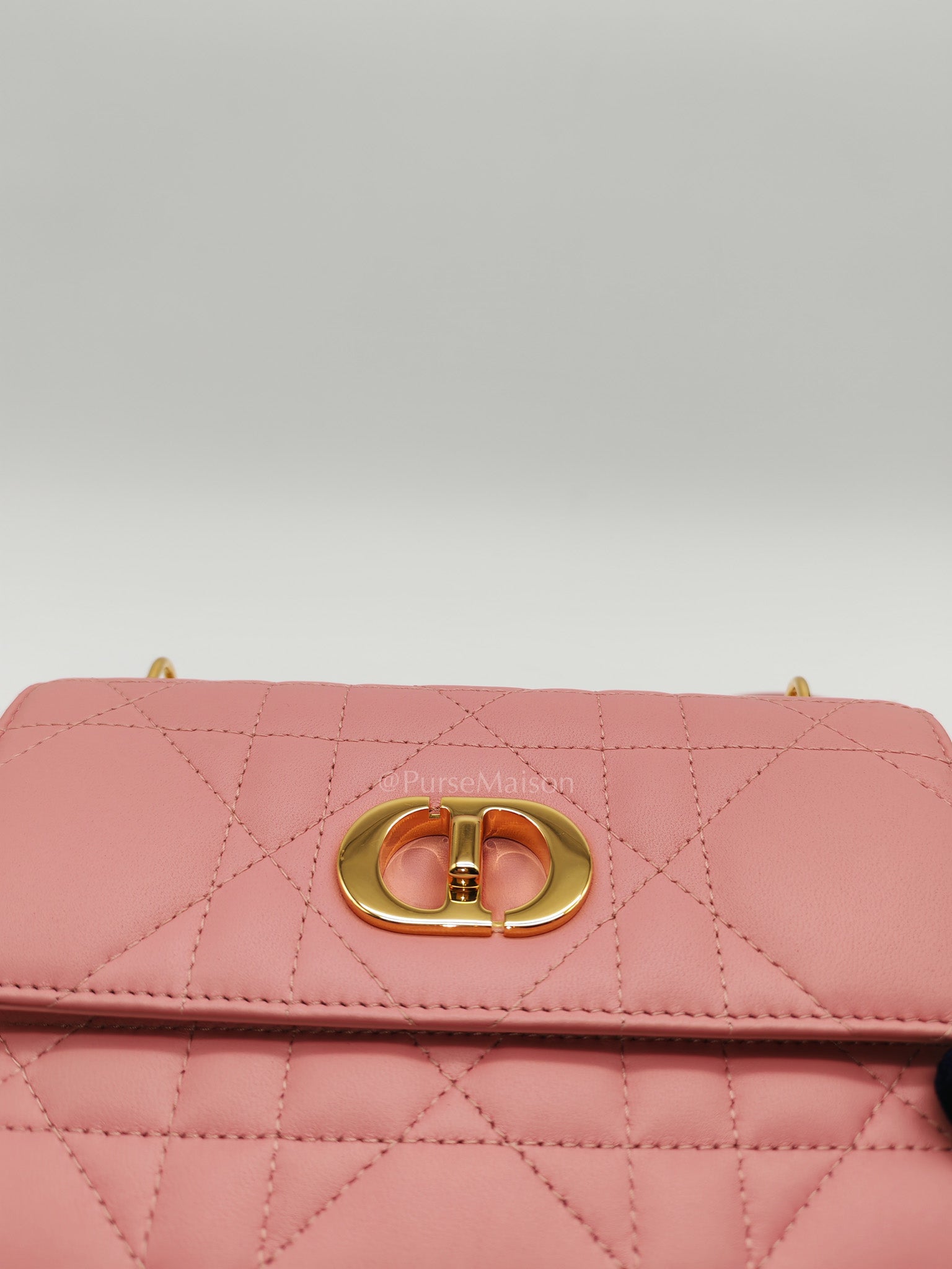 Miss Caro Mini in Pink Cannage Lambskin Leather Chain Bag | Purse Maison Luxury Bags Shop