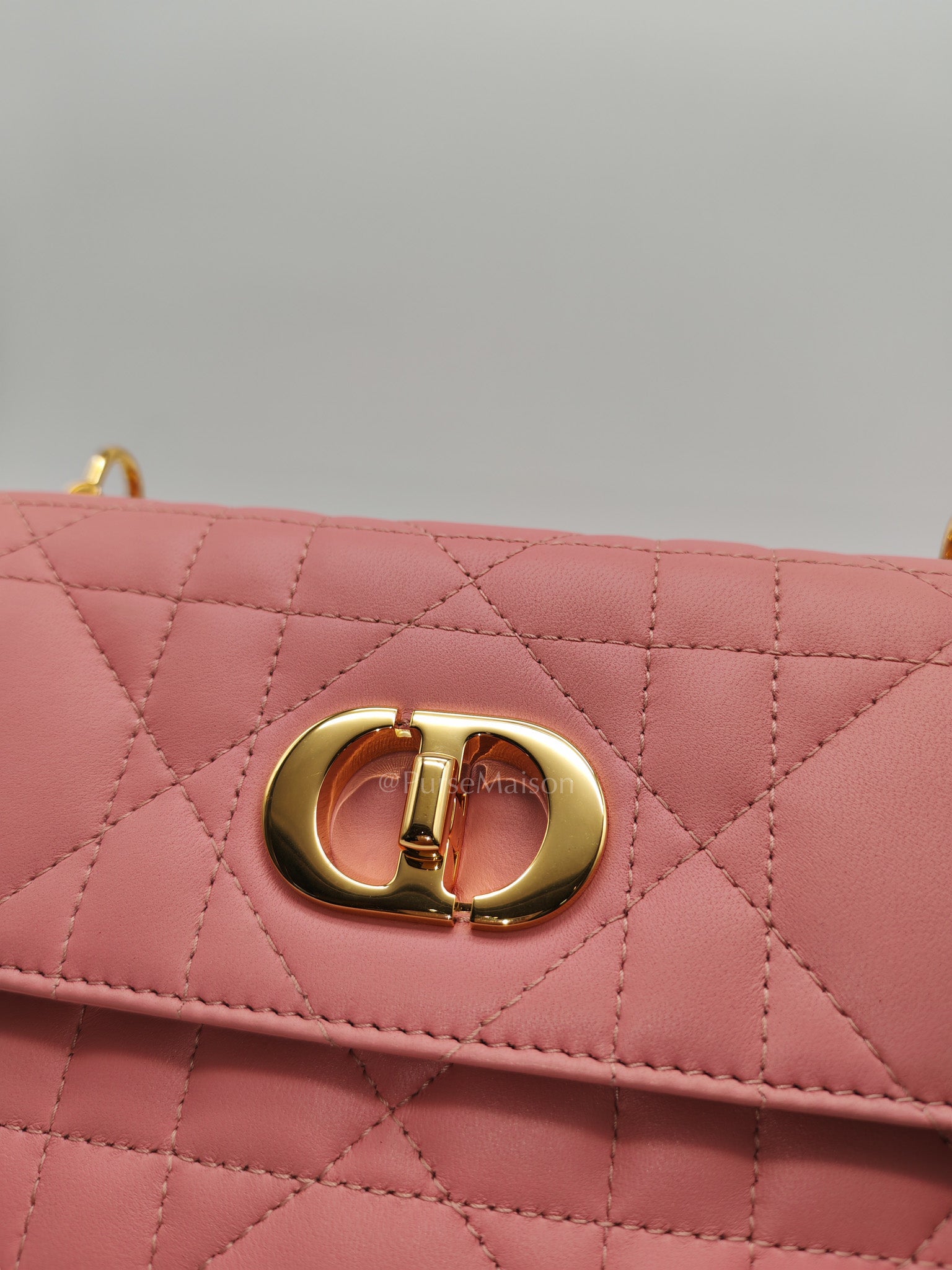 Miss Caro Mini in Pink Cannage Lambskin Leather Chain Bag | Purse Maison Luxury Bags Shop