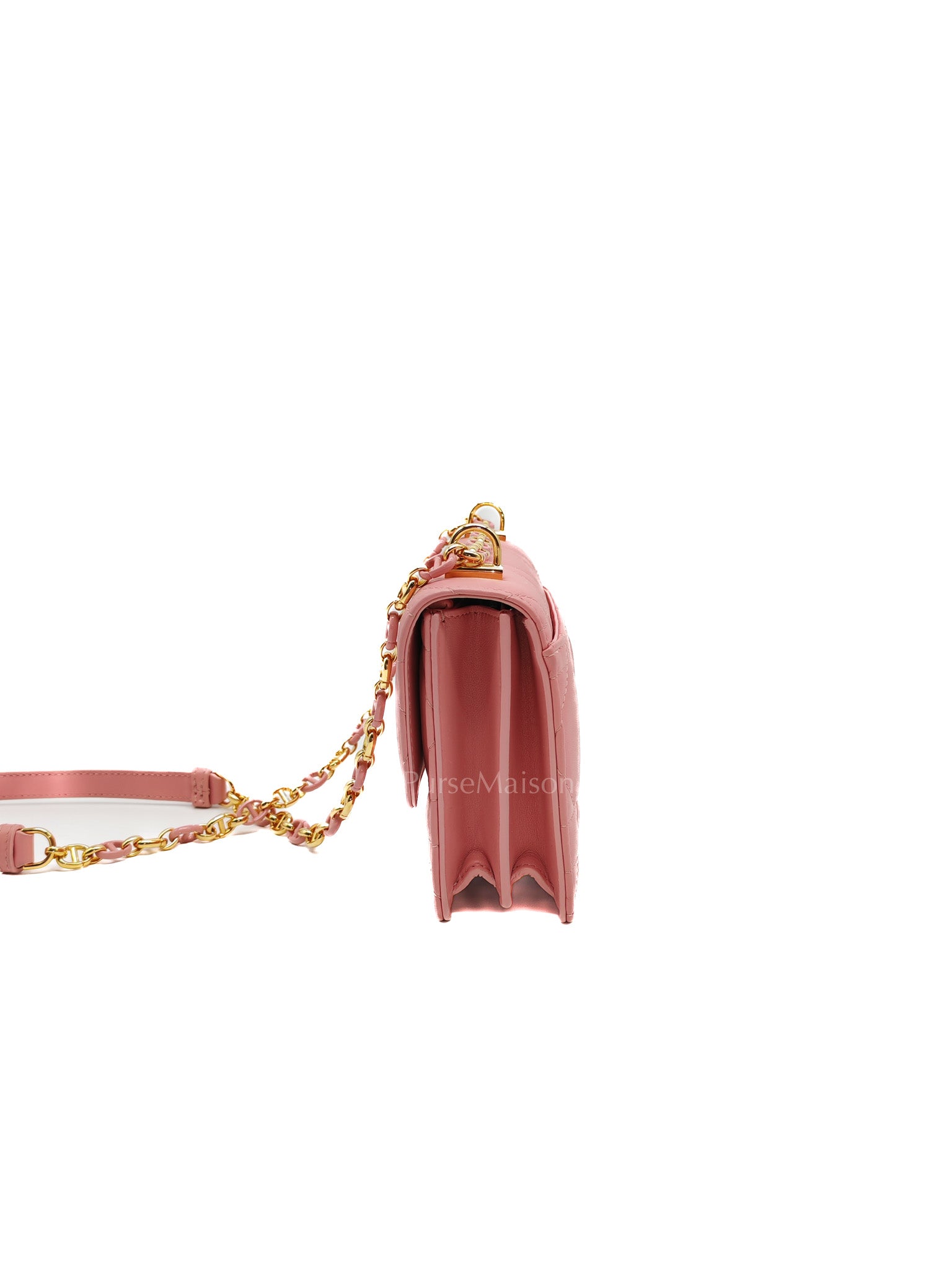 Miss Caro Mini in Pink Cannage Lambskin Leather Chain Bag | Purse Maison Luxury Bags Shop