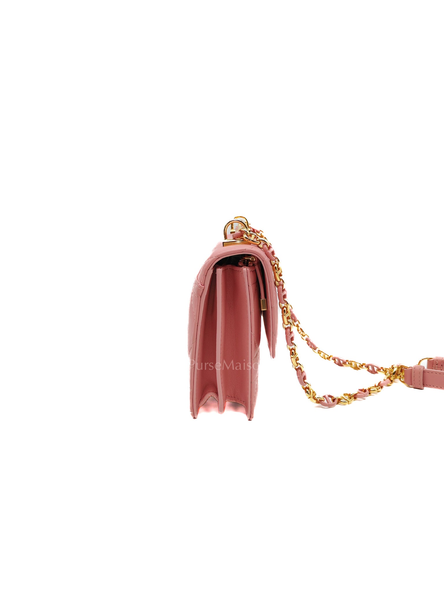 Miss Caro Mini in Pink Cannage Lambskin Leather Chain Bag | Purse Maison Luxury Bags Shop