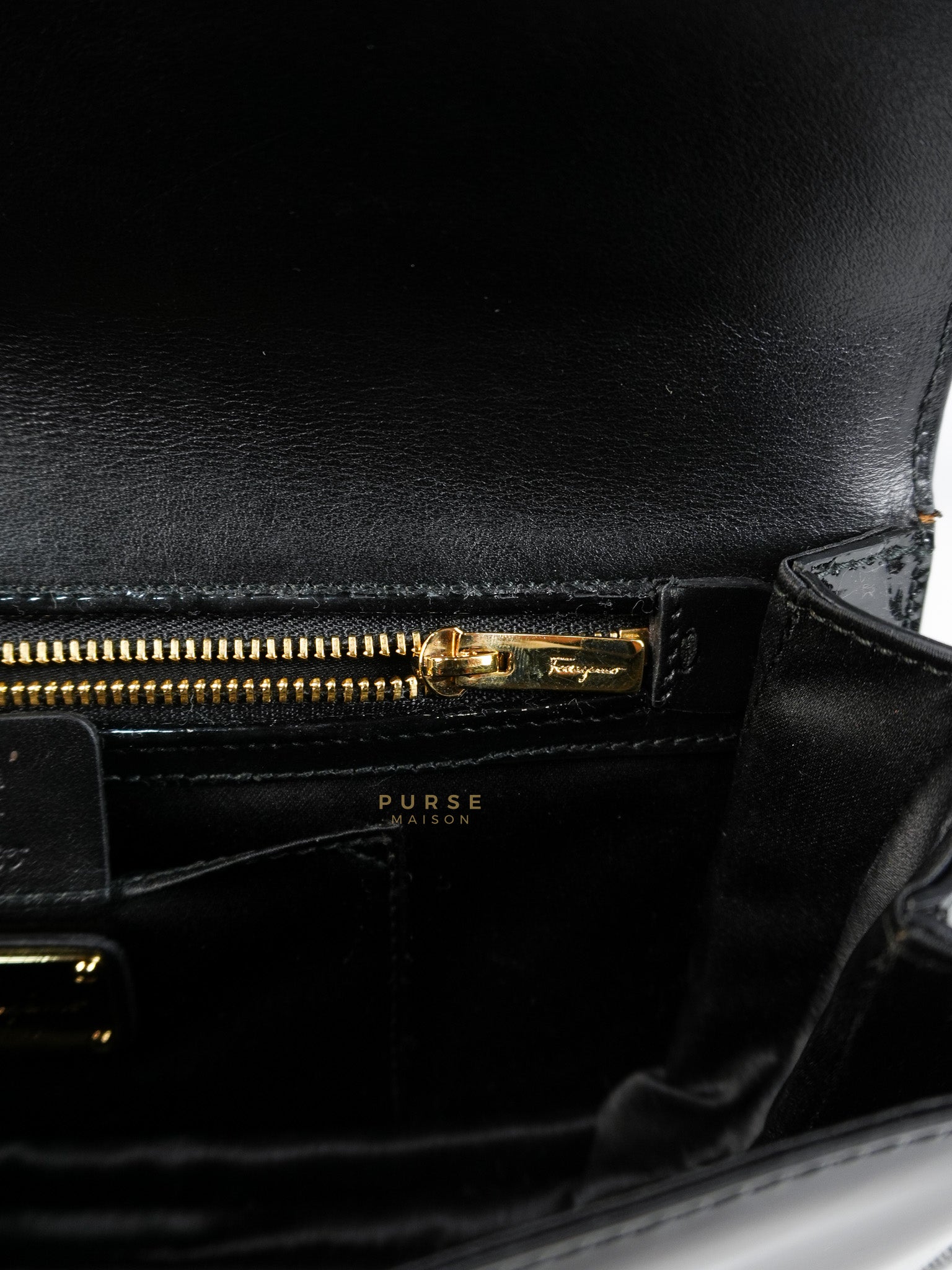 Miss Vara Bow Wristlet Clutch in Plum Patent Leather | Purse Maison Luxury Bags Shop