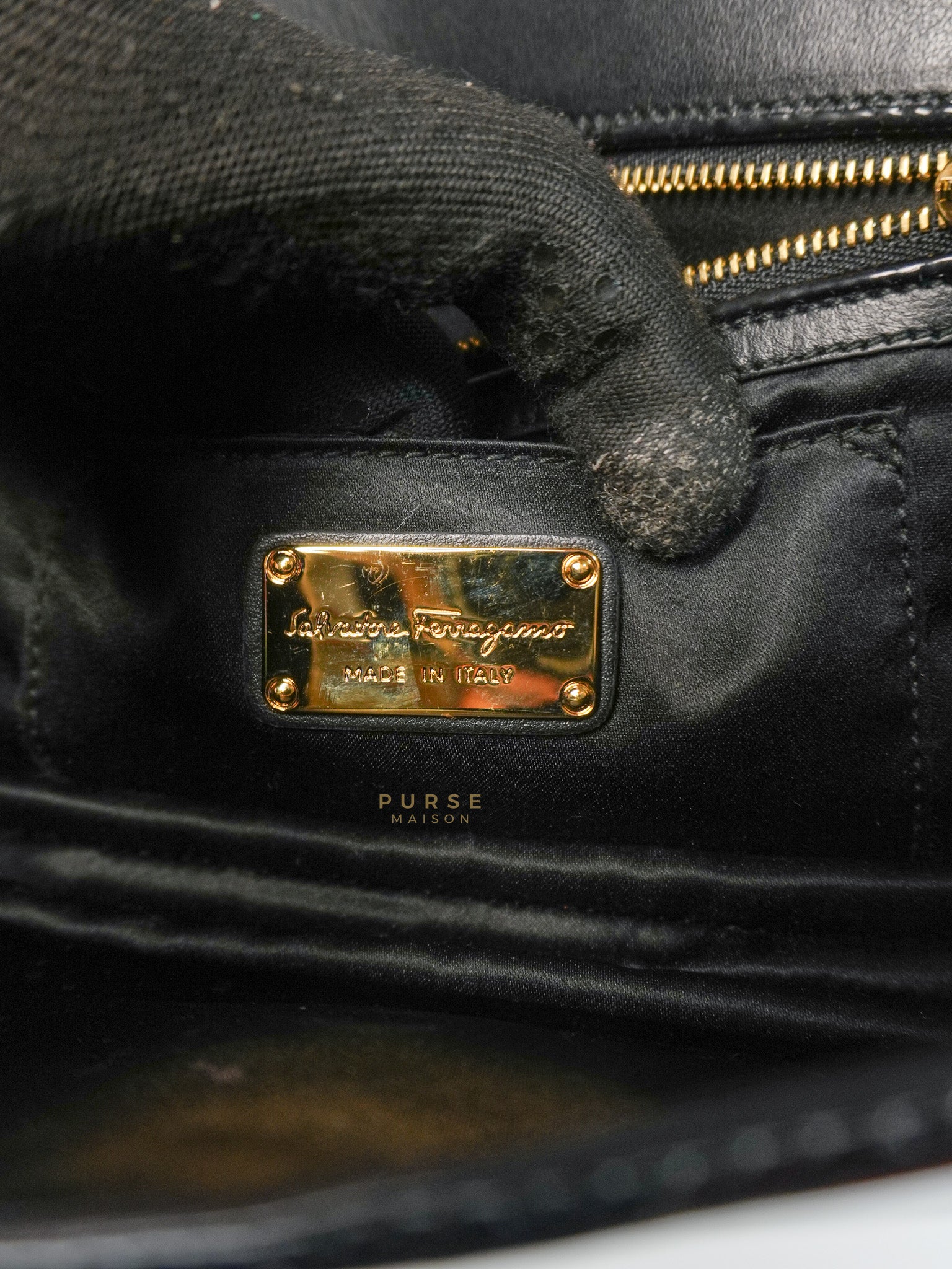 Miss Vara Bow Wristlet Clutch in Plum Patent Leather | Purse Maison Luxury Bags Shop