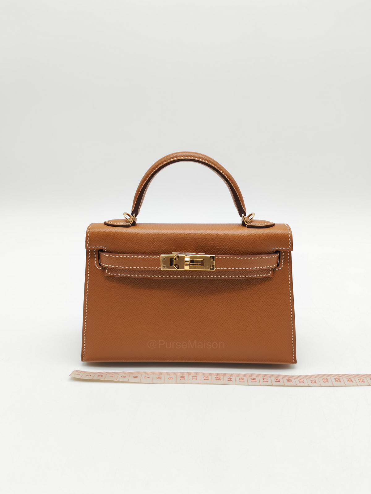 Hermes Mini Kelly II Gold in Epsom Leather and Gold Hardware Stamp D (2019)