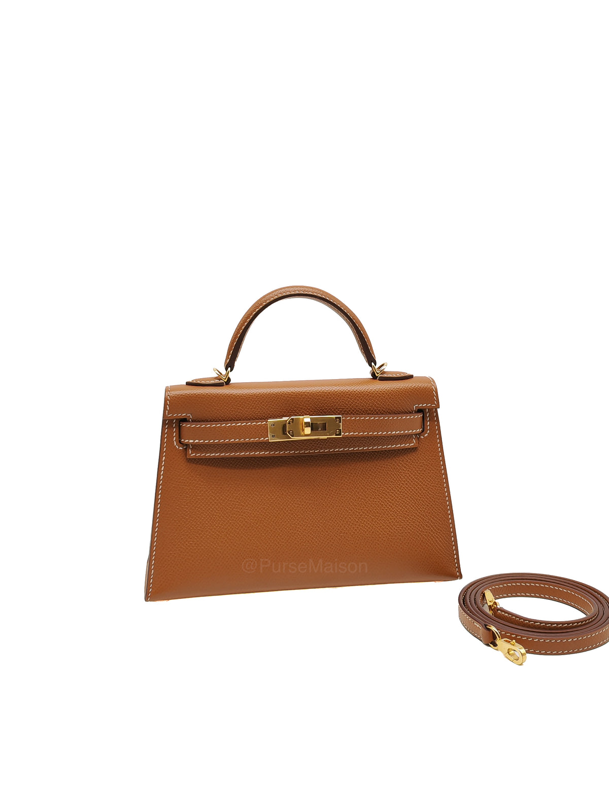 Hermes Mini Kelly II Gold in Epsom Leather and Gold Hardware Stamp D (2019)