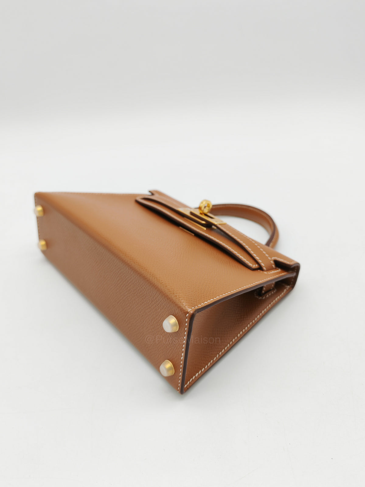 Hermes Mini Kelly II Gold in Epsom Leather and Gold Hardware Stamp D (2019)