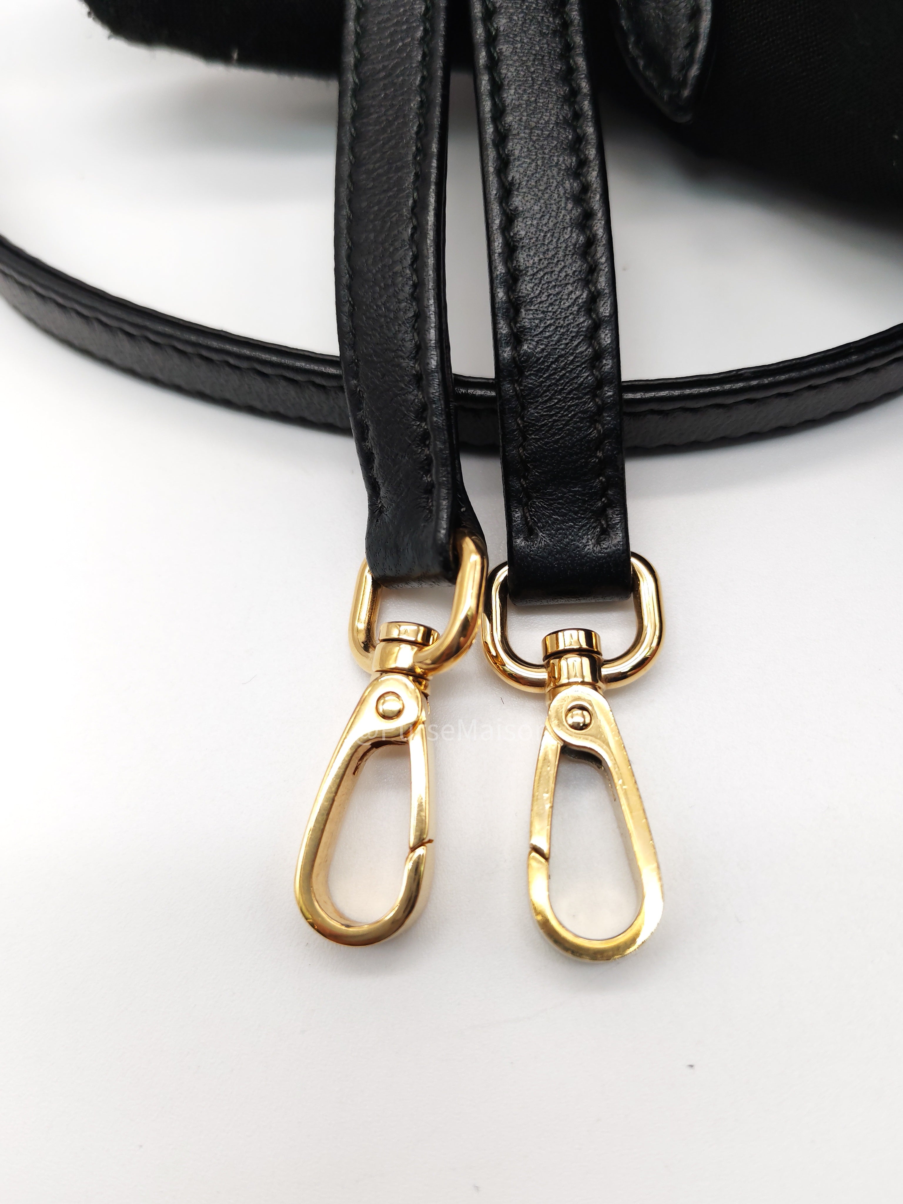 Miu Miu Arcadie Bag in Black Matelasse Nappa Leather and Gold Hardware | Purse Maison Luxury Bags Shop