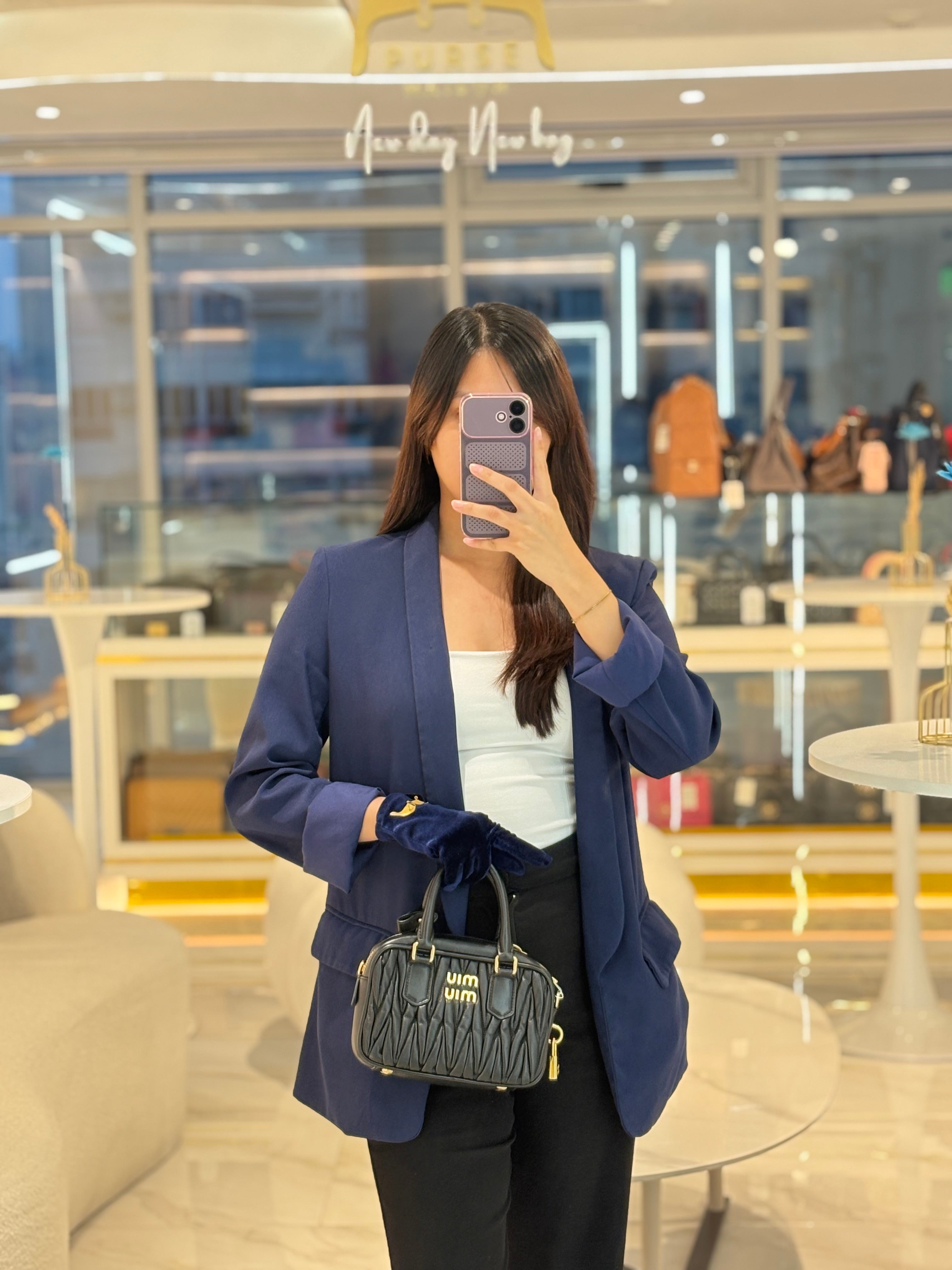 Miu Miu Arcadie Bag in Black Matelasse Nappa Leather and Gold Hardware | Purse Maison Luxury Bags Shop