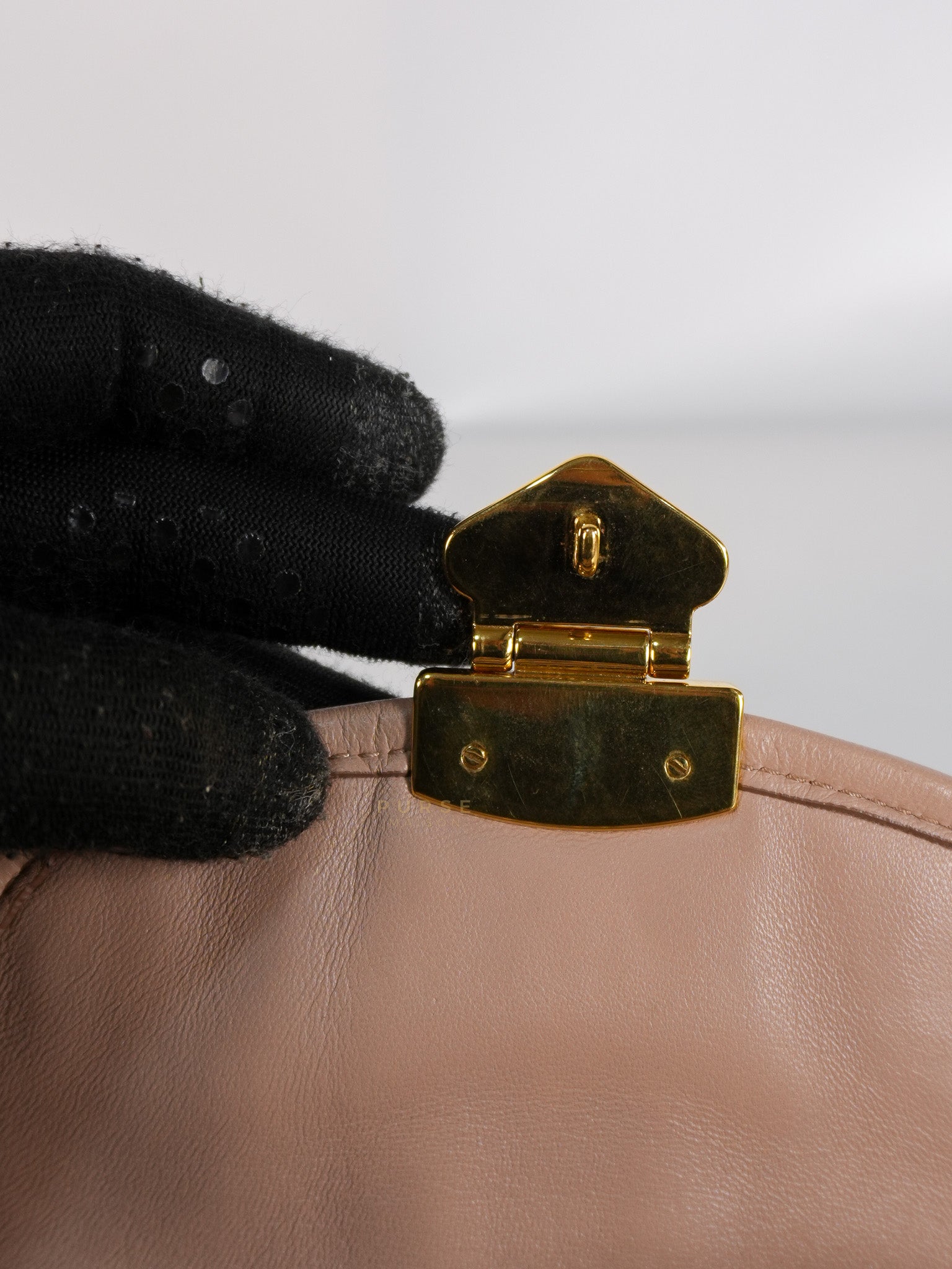 Bandoliera Matelasse Coffer Bag in Cammeo | Purse Maison Luxury Bags Shop