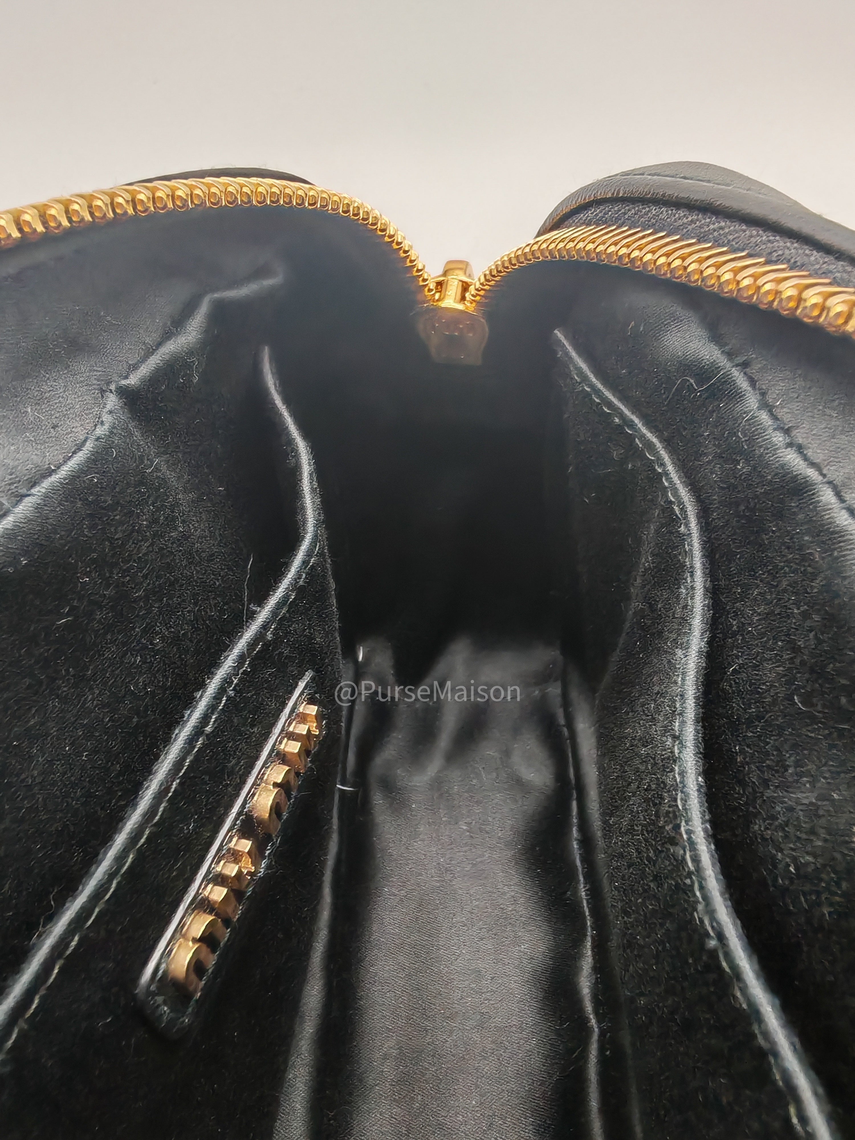 Miu Miu Arcadie Bag in Black Matelasse Nappa Leather and Gold Hardware