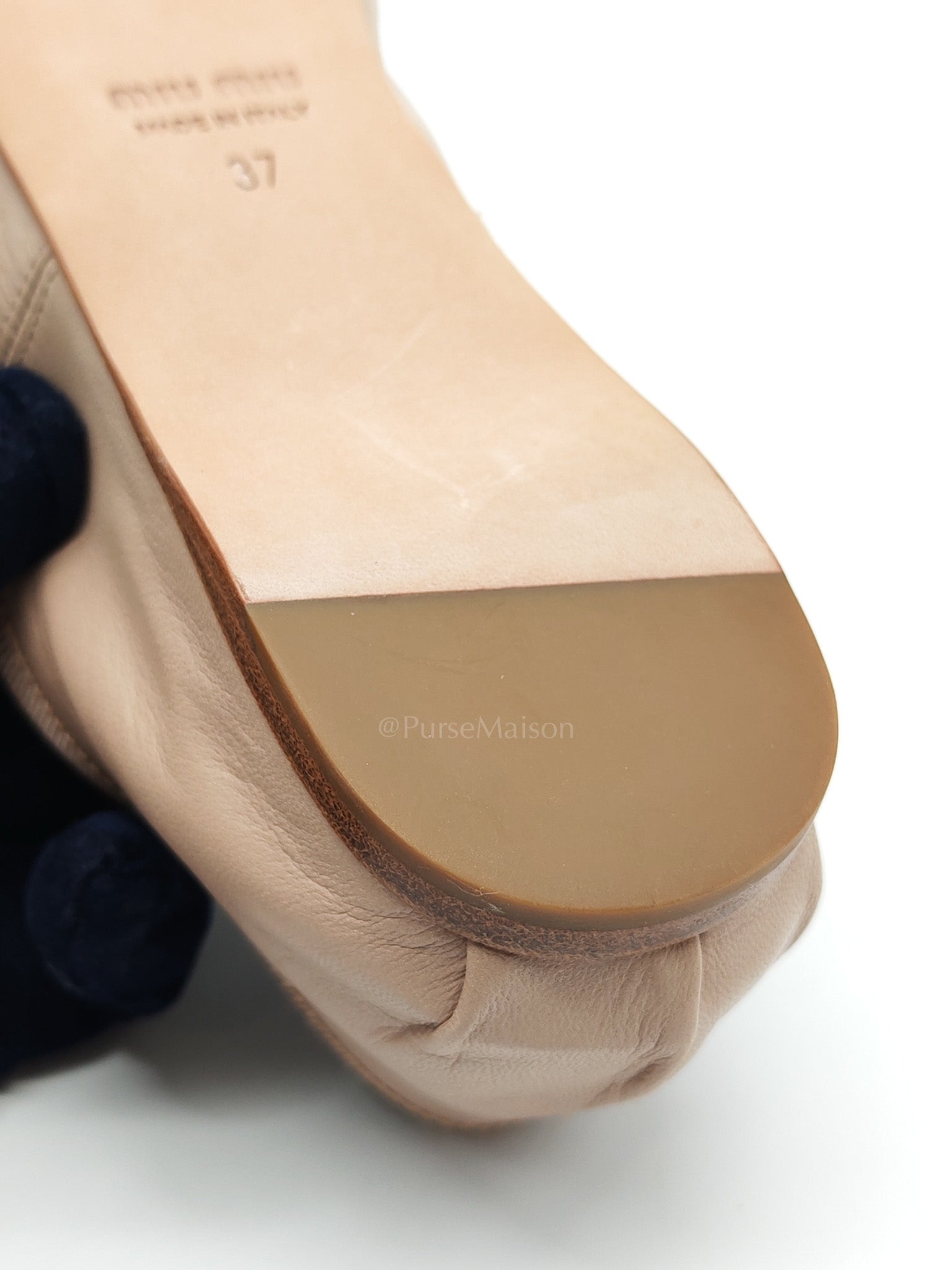 Ballerina Flats in Neutral Beige Size 37 (24cm)