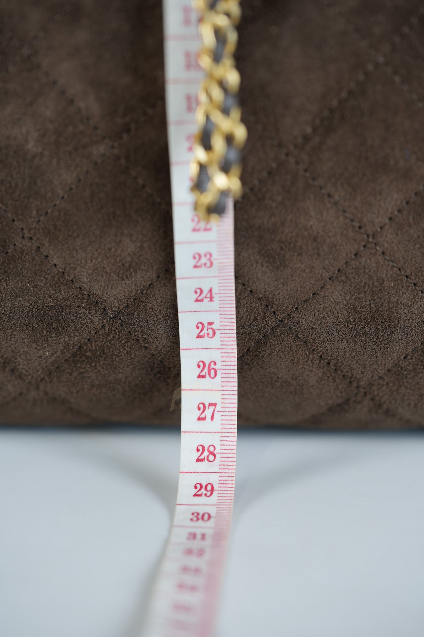 C25 Hobo Bag Medium in Brown Suede Calfskin Leather and Aged Gold Hardware (Microchip)