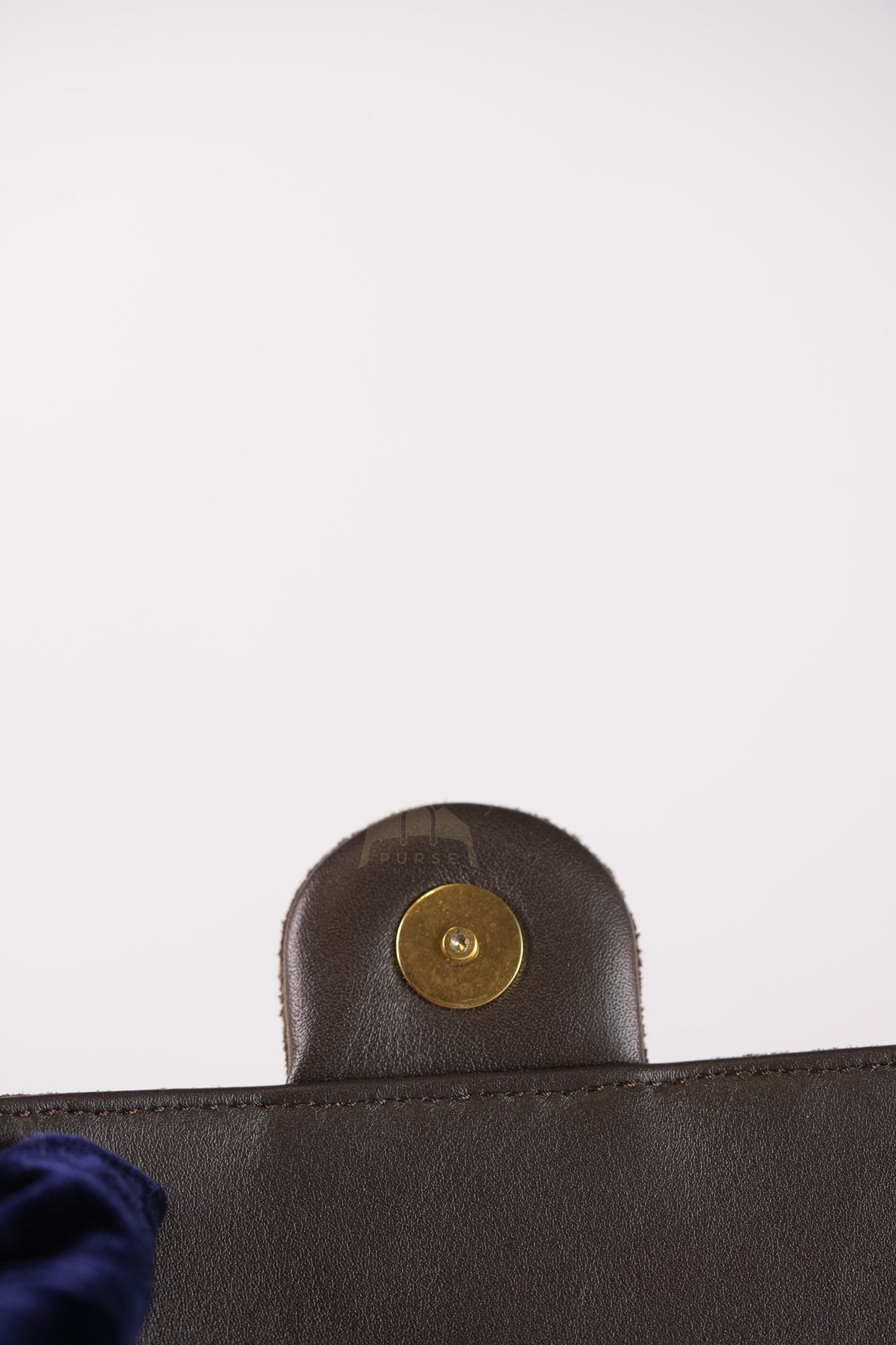 C25 Hobo Bag Medium in Brown Suede Calfskin Leather and Aged Gold Hardware (Microchip)