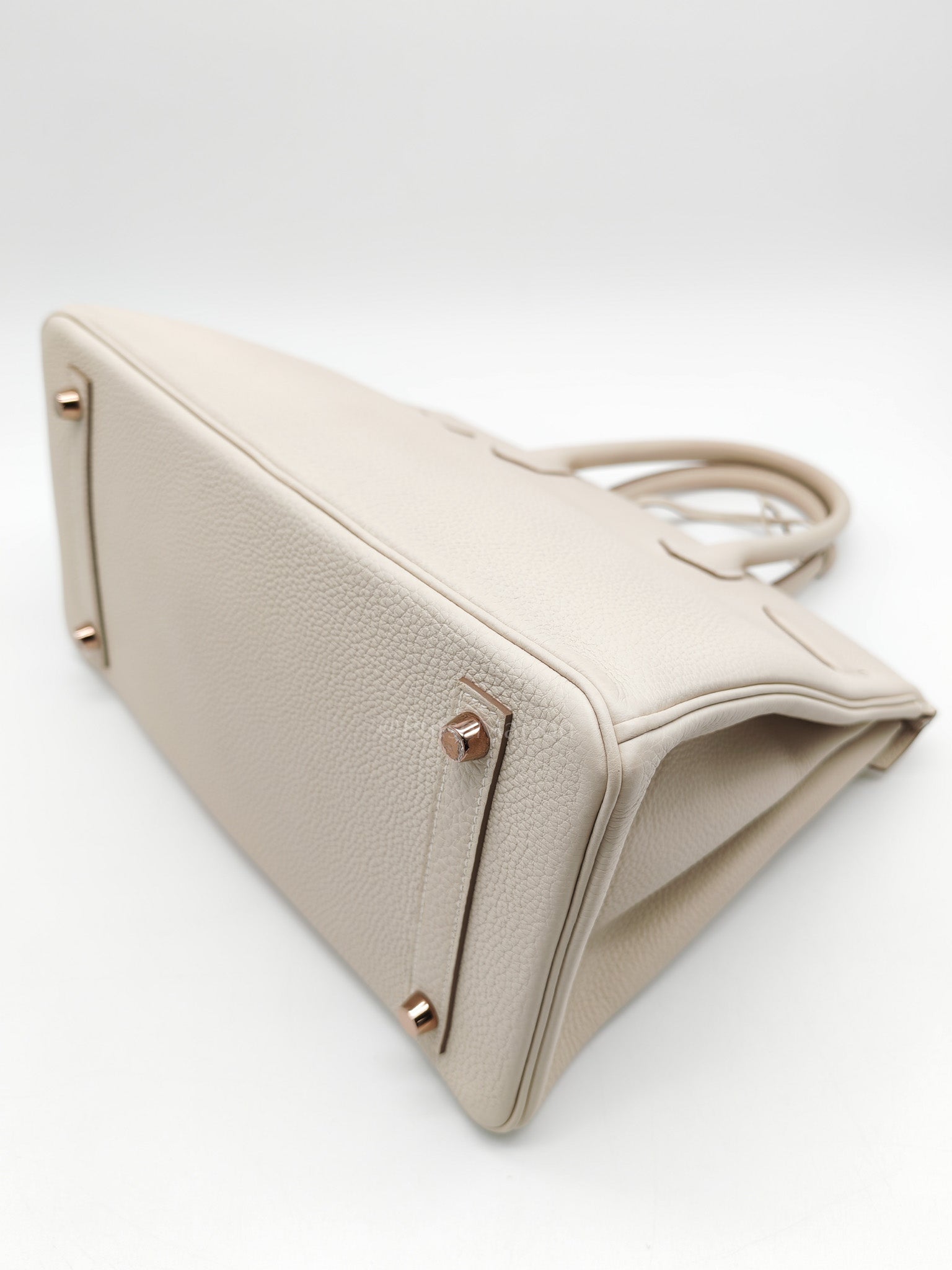 Birkin 30 Retourne in Craie Togo Leather and Gold Hardware Stamp Z (2021)
