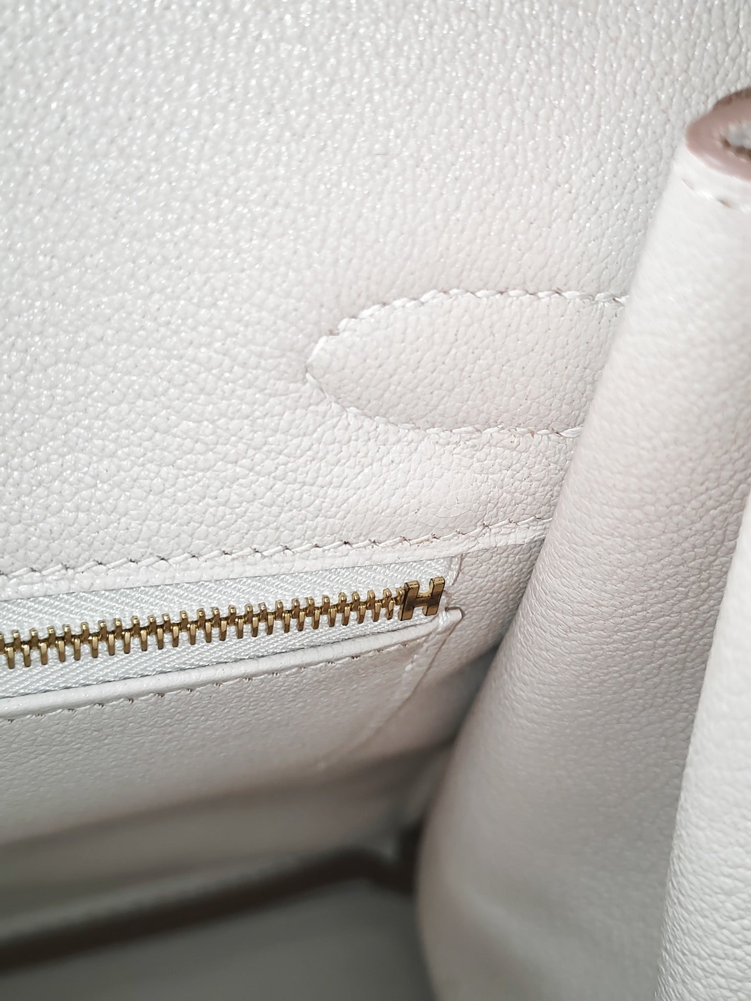 Birkin 30 Retourne in Craie Togo Leather and Gold Hardware Stamp Z (2021)