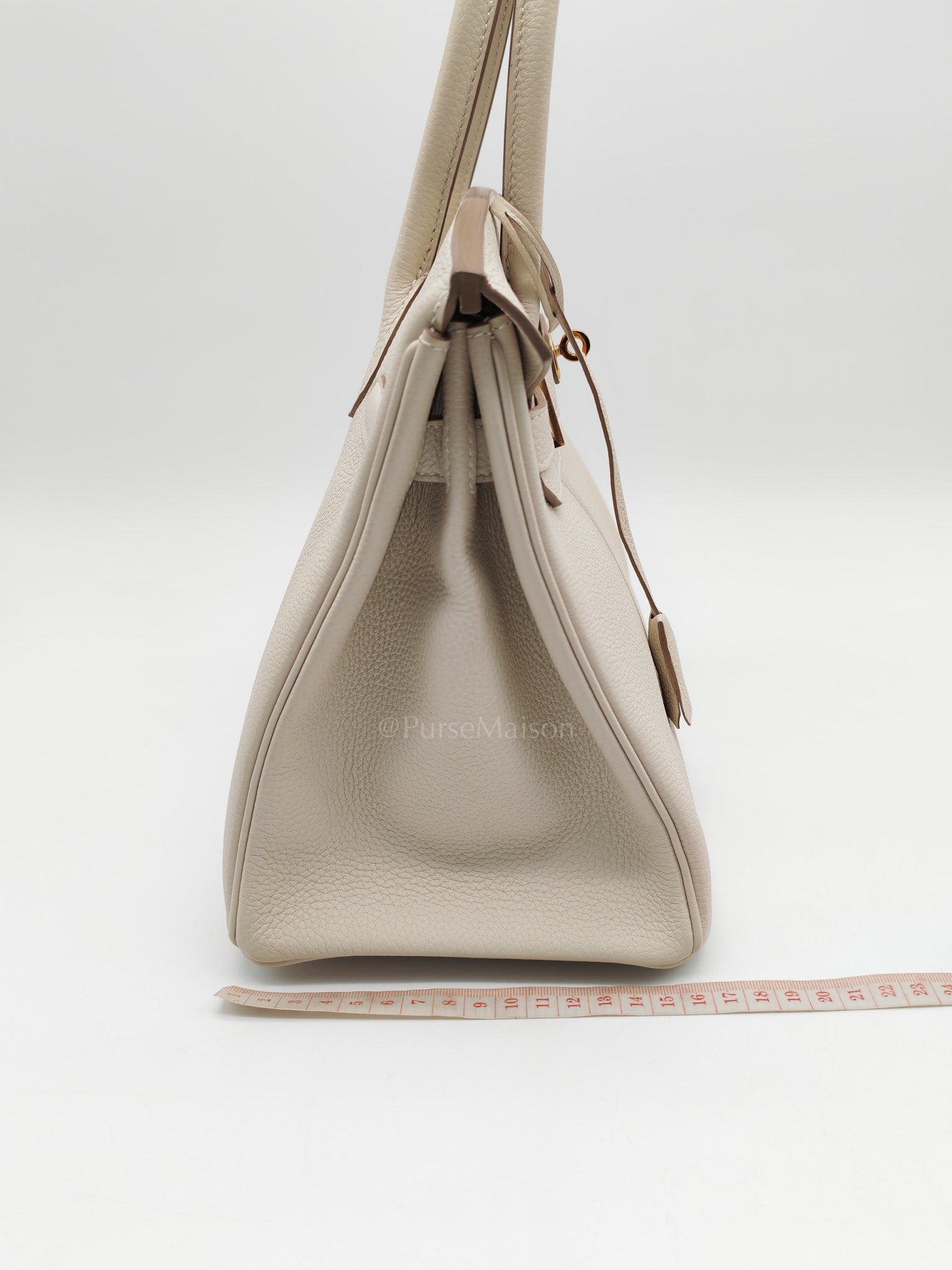 Birkin 30 Retourne in Craie Togo Leather and Gold Hardware Stamp Z (2021)