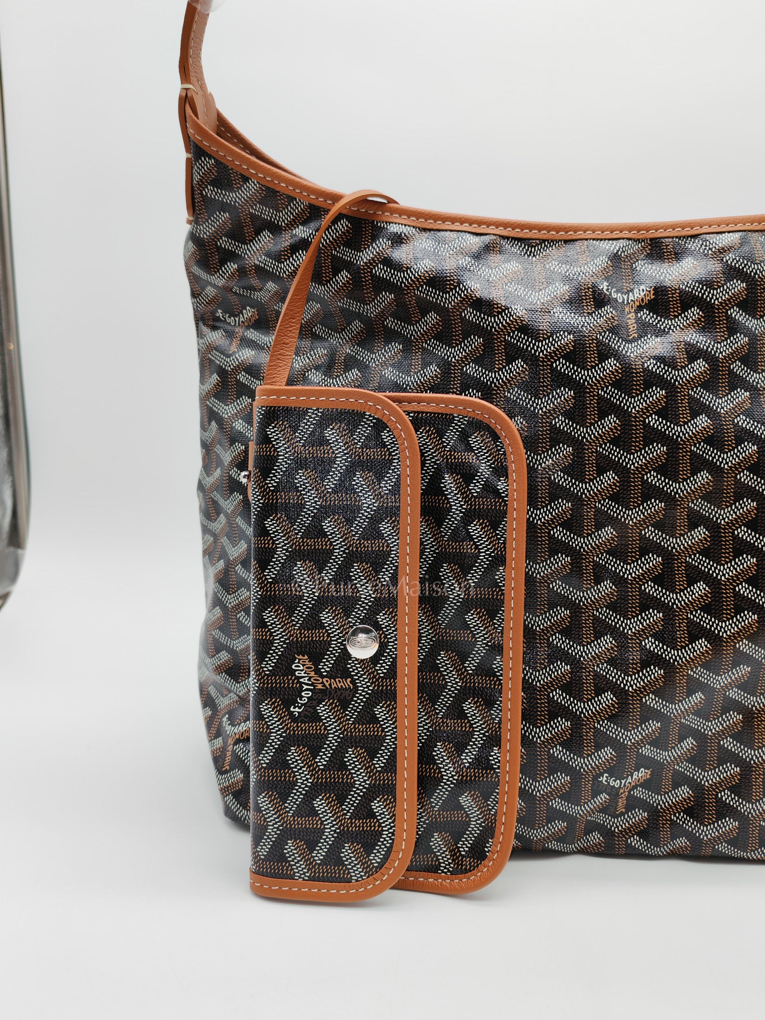 Boheme Hobo Bag in Tan Goyardine Canvas