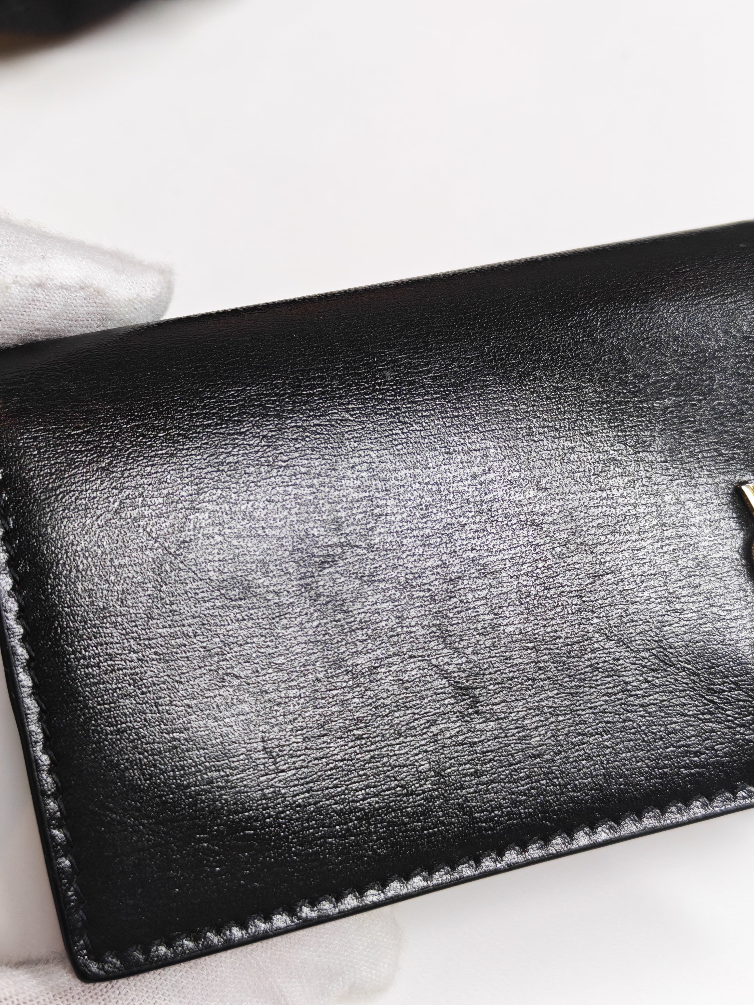Monogram Portefeuille in Black Lambskin Leather with Coin Pouch Wallet | Purse Maison Luxury Bags Shop