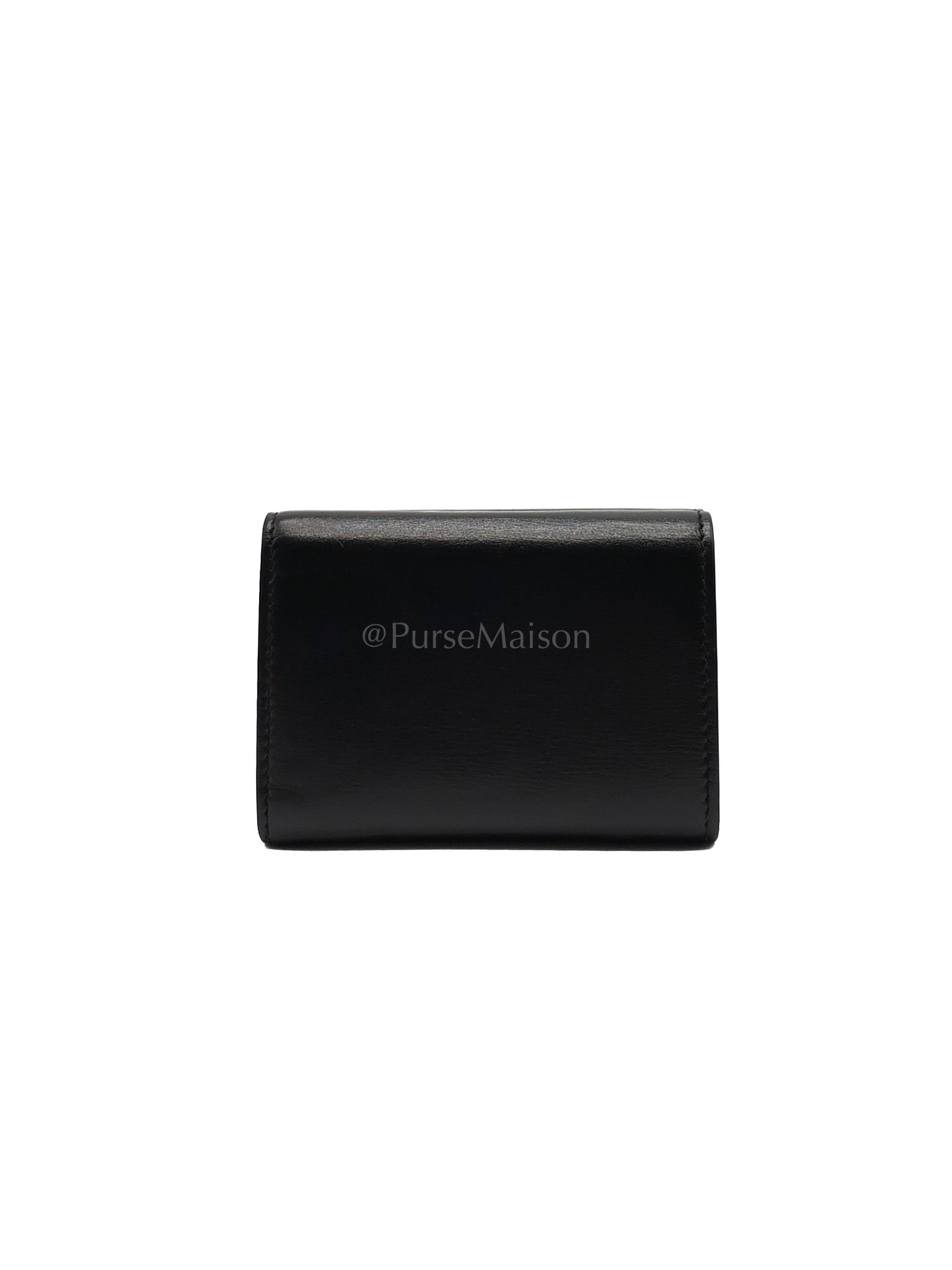 Monogram Portefeuille in Black Lambskin Leather with Coin Pouch Wallet | Purse Maison Luxury Bags Shop