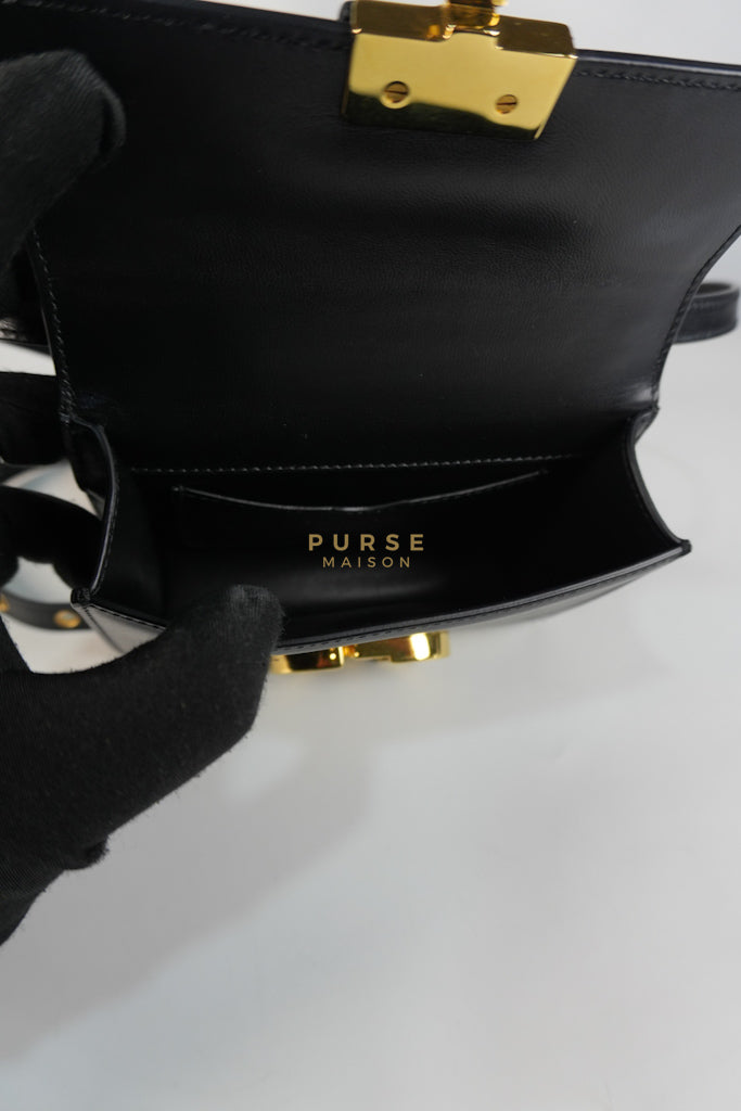 Montaigne 30 Micro Black Calfskin Leather | Purse Maison Luxury Bags Shop