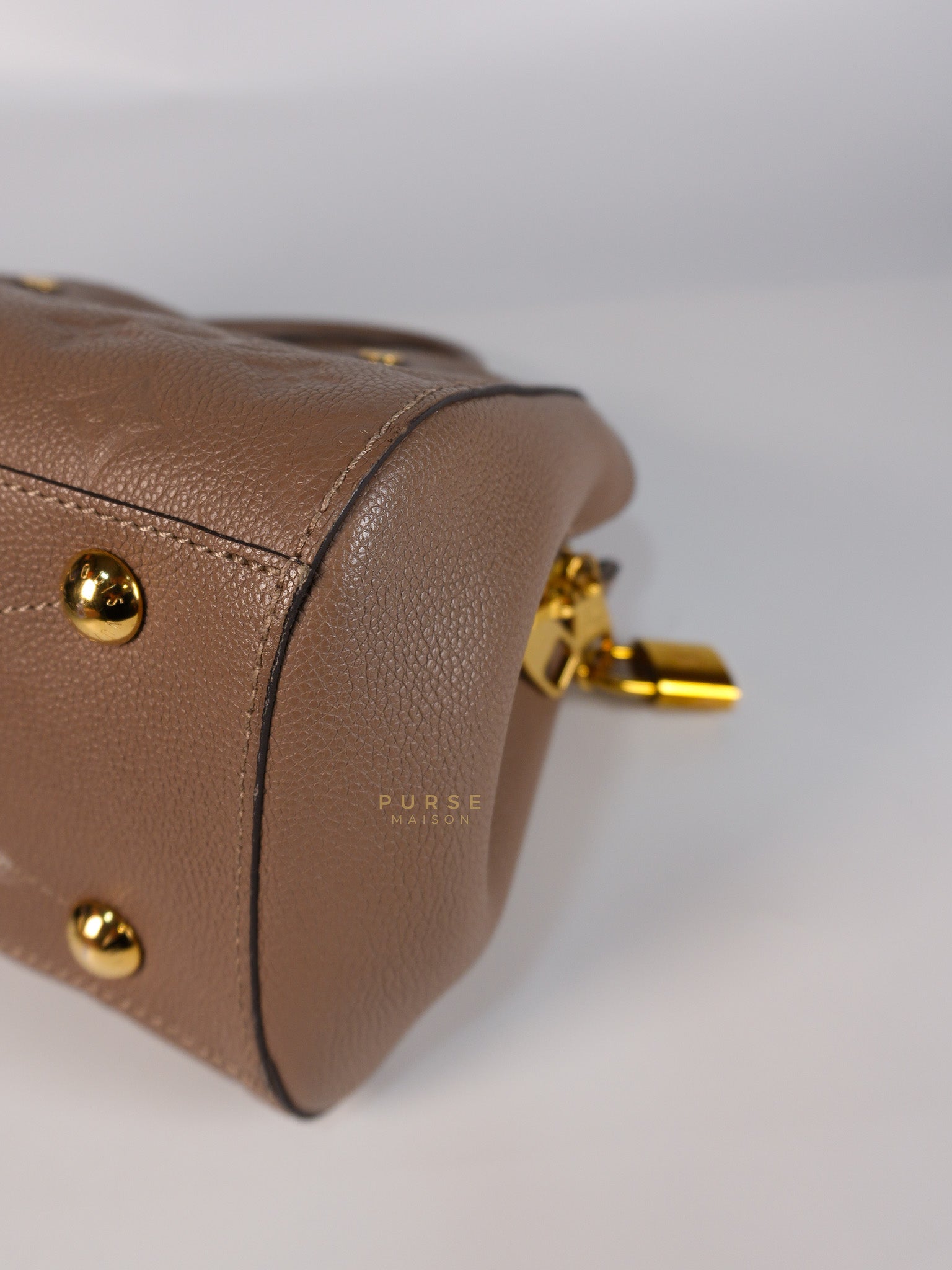 Montaigne BB in Taupe Monogram Empreinte Leather (Date Code: SP1197) | Purse Maison Luxury Bags Shop