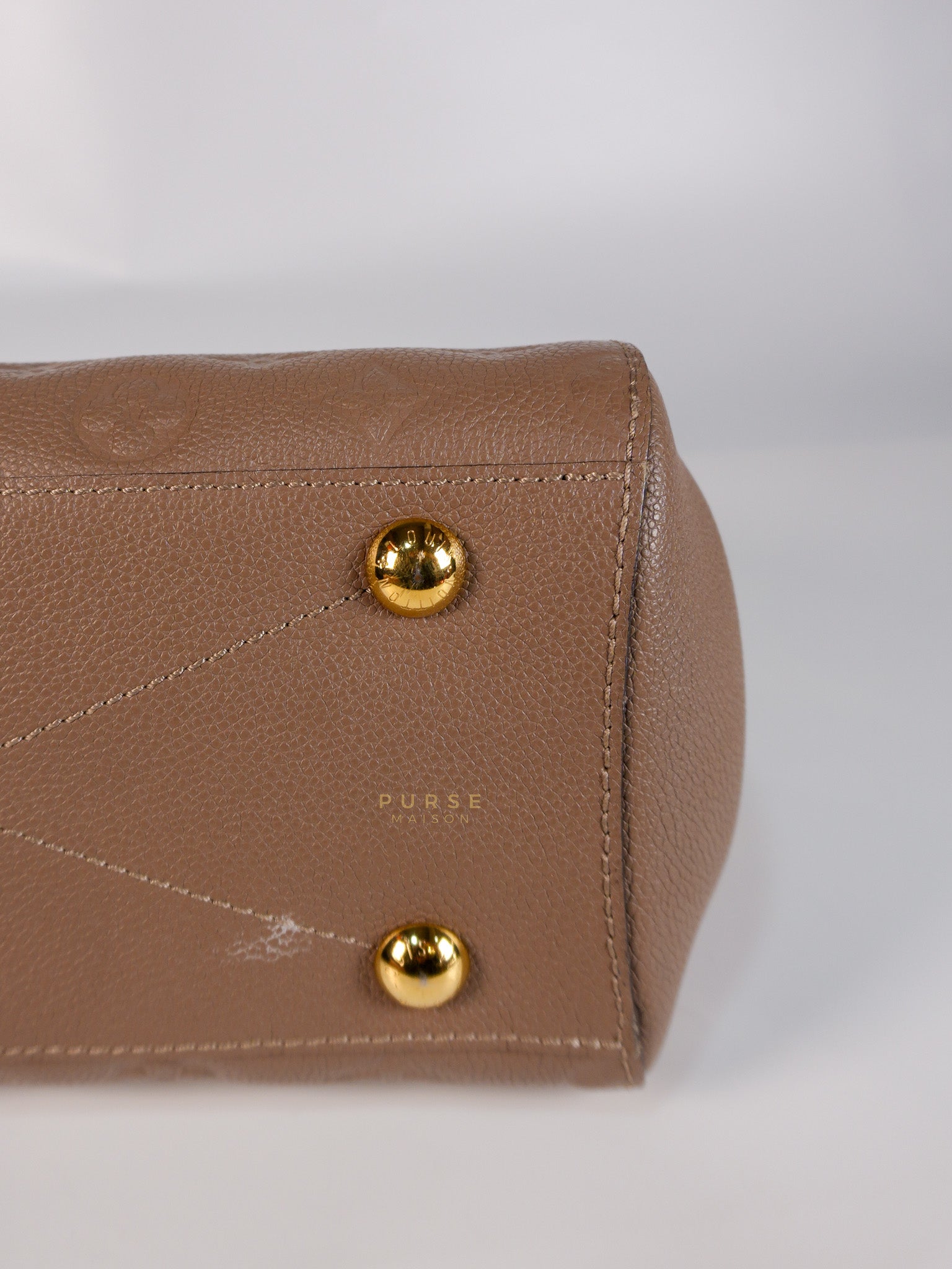 Montaigne BB in Taupe Monogram Empreinte Leather (Date Code: SP1197) | Purse Maison Luxury Bags Shop