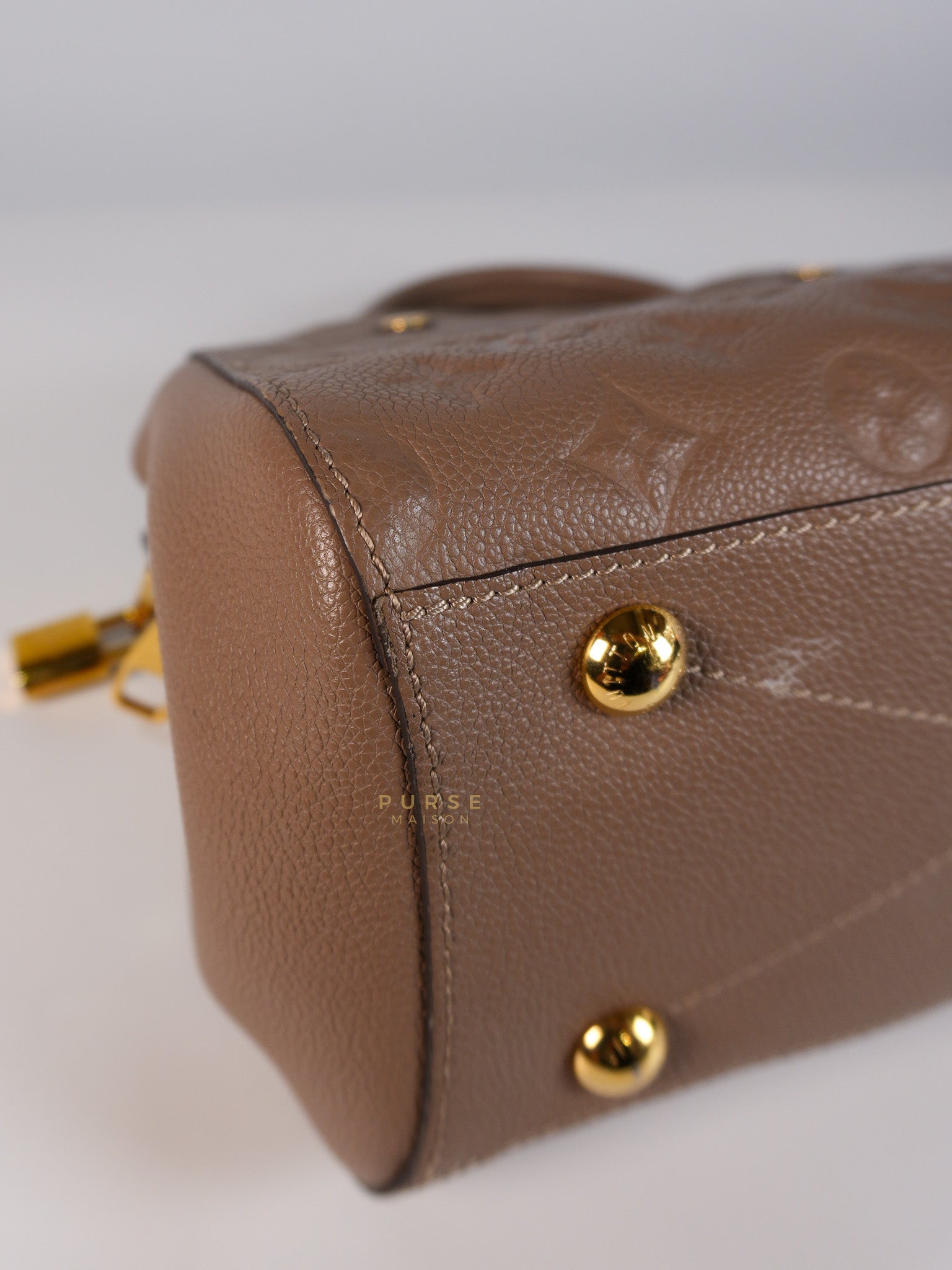 Montaigne BB in Taupe Monogram Empreinte Leather (Date Code: SP1197) | Purse Maison Luxury Bags Shop