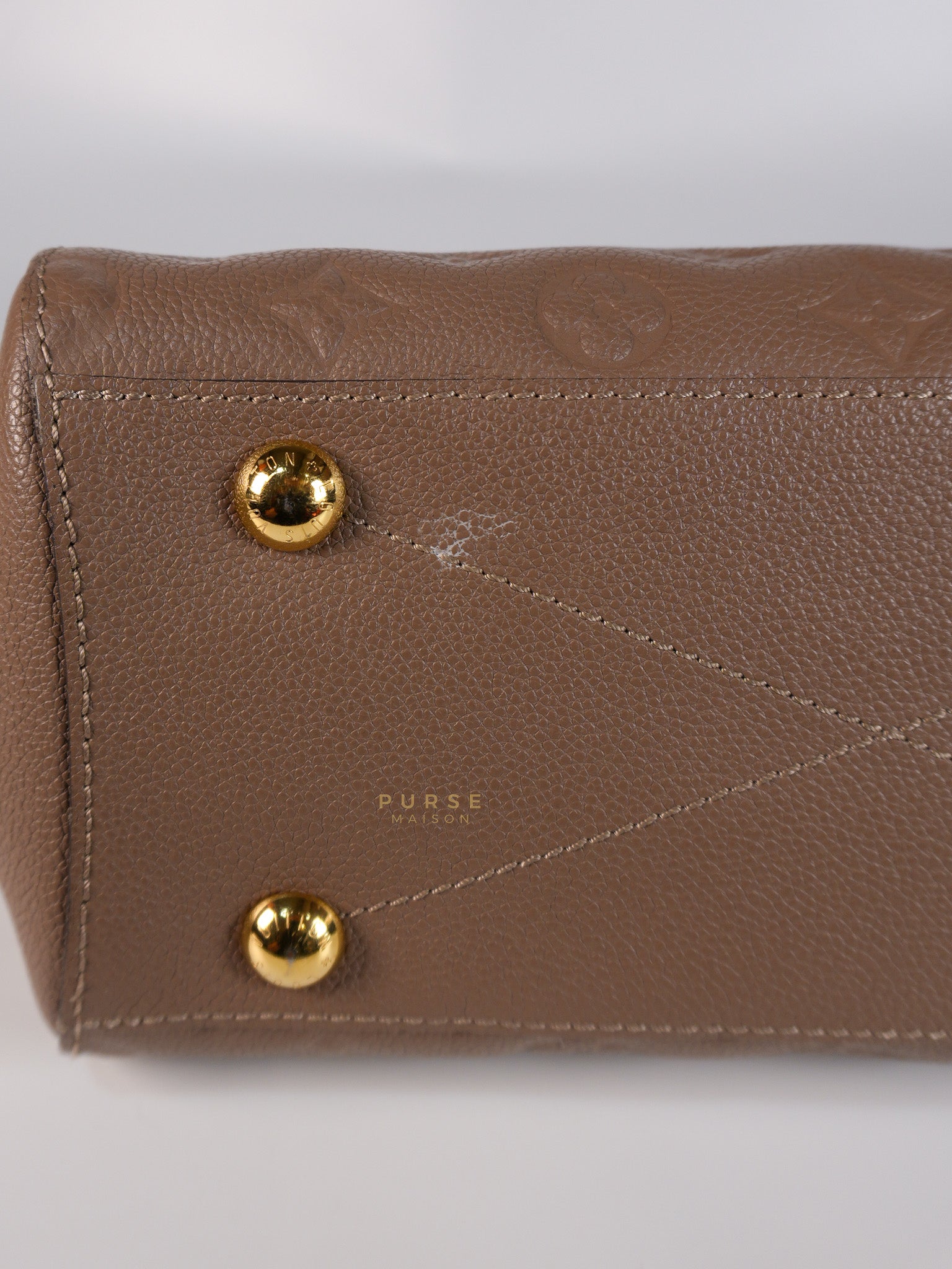 Montaigne BB in Taupe Monogram Empreinte Leather (Date Code: SP1197) | Purse Maison Luxury Bags Shop