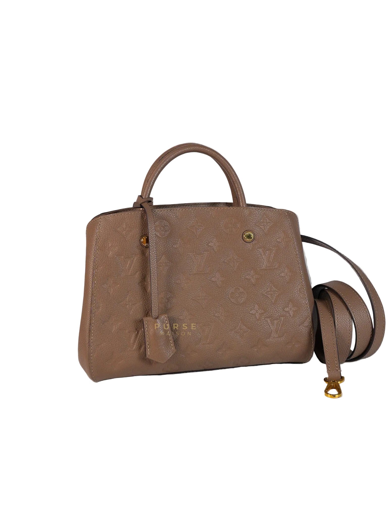 Montaigne BB in Taupe Monogram Empreinte Leather (Date Code: SP1197) | Purse Maison Luxury Bags Shop