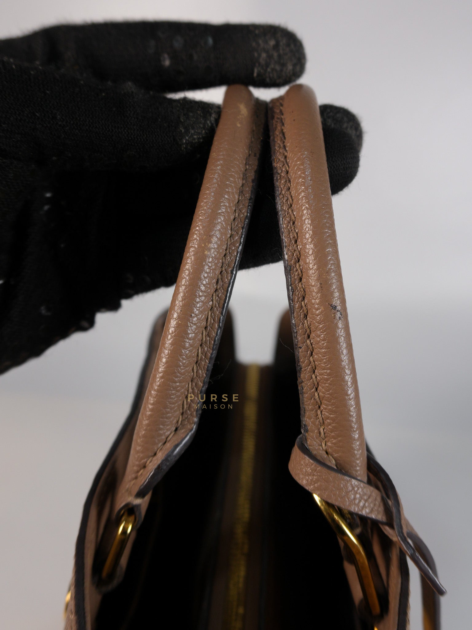 Montaigne BB in Taupe Monogram Empreinte Leather (Date Code: SP1197) | Purse Maison Luxury Bags Shop