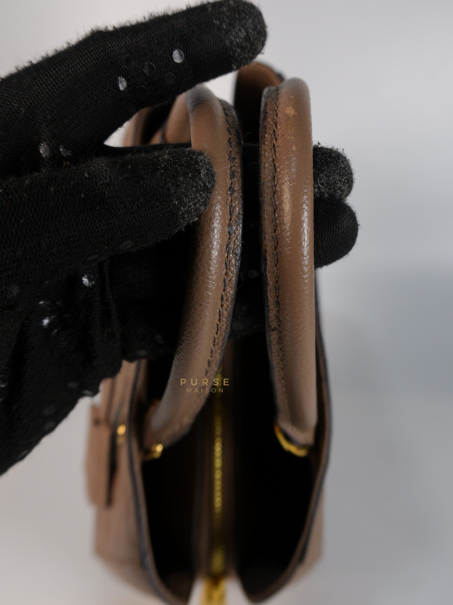 Montaigne BB in Taupe Monogram Empreinte Leather (Date Code: SP1197) | Purse Maison Luxury Bags Shop