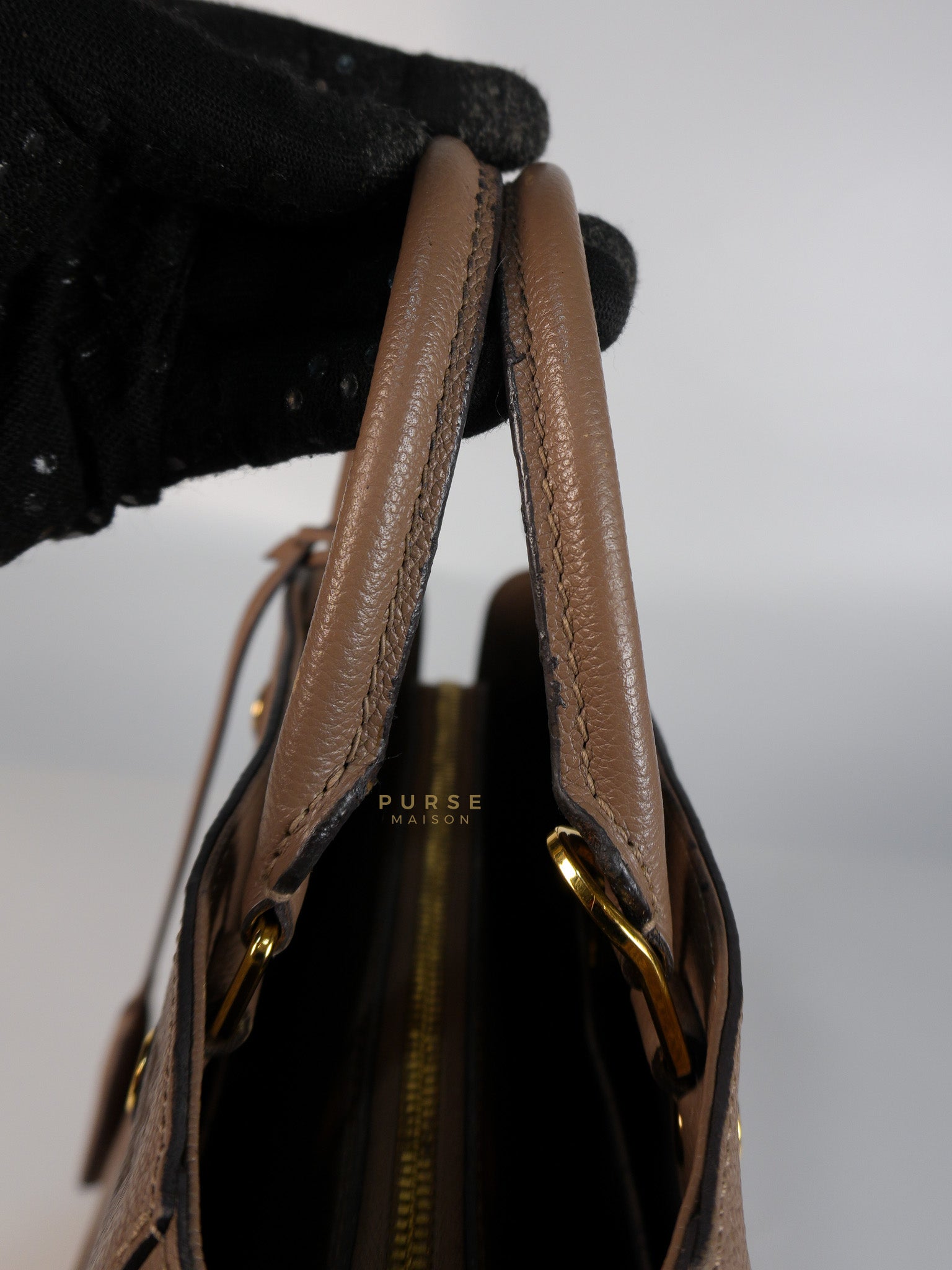 Montaigne BB in Taupe Monogram Empreinte Leather (Date Code: SP1197) | Purse Maison Luxury Bags Shop