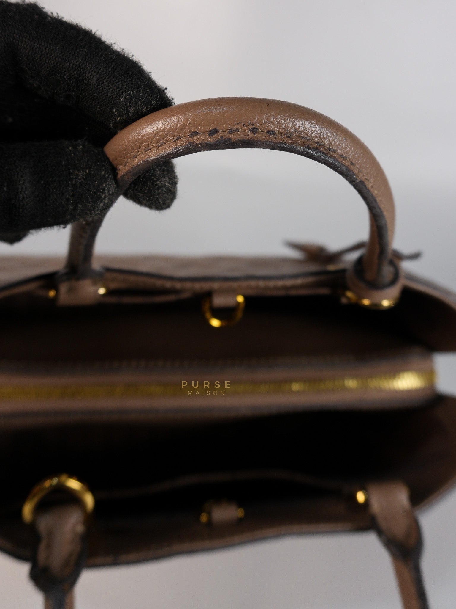 Montaigne BB in Taupe Monogram Empreinte Leather (Date Code: SP1197) | Purse Maison Luxury Bags Shop