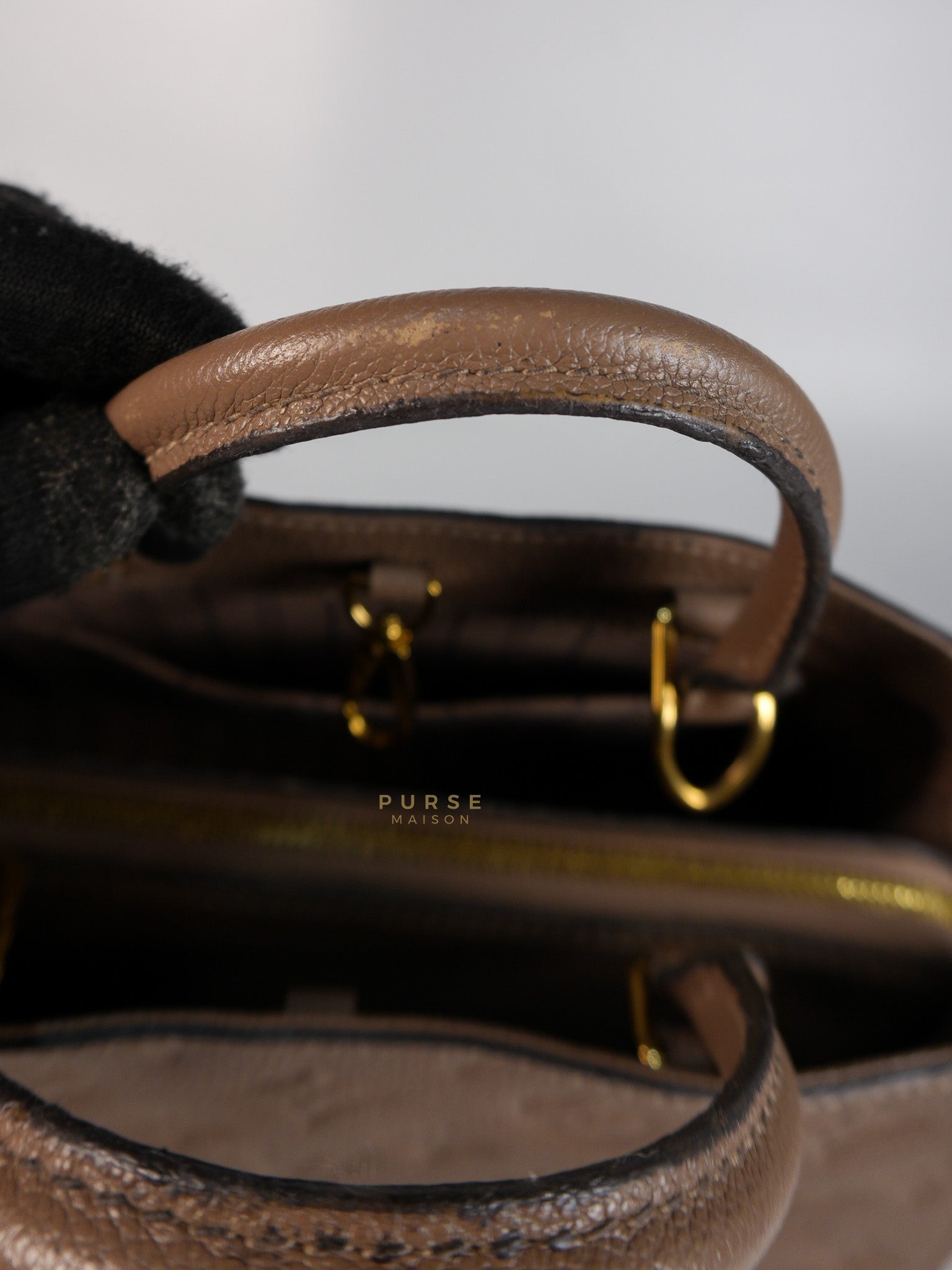 Montaigne BB in Taupe Monogram Empreinte Leather (Date Code: SP1197) | Purse Maison Luxury Bags Shop