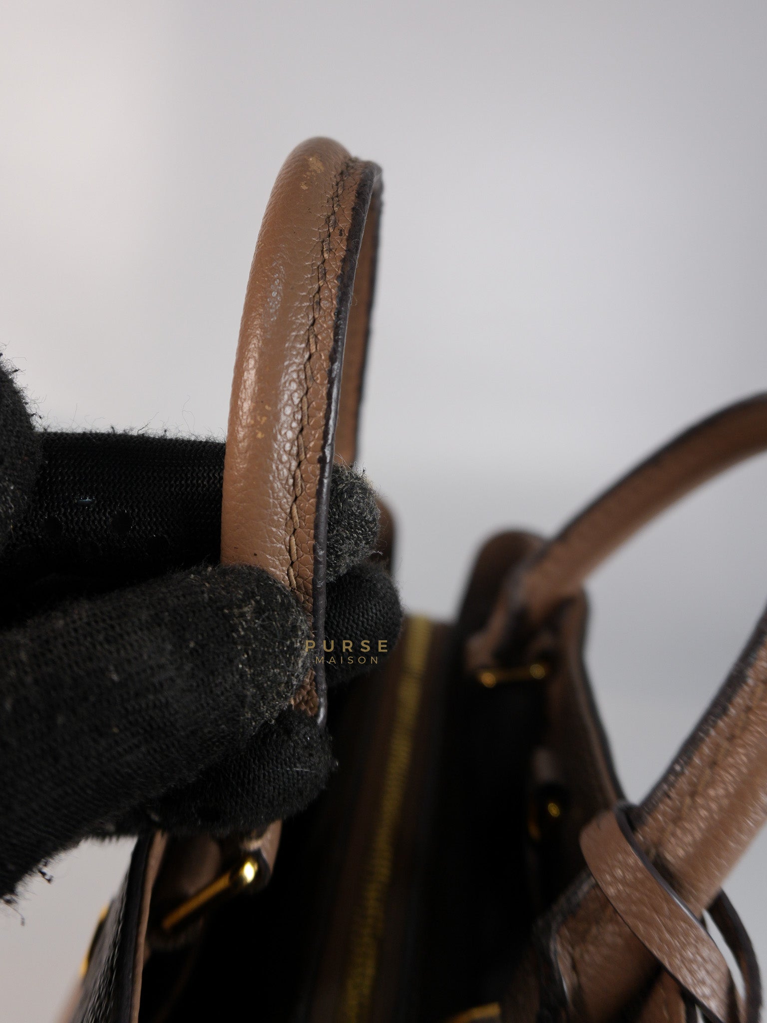 Montaigne BB in Taupe Monogram Empreinte Leather (Date Code: SP1197) | Purse Maison Luxury Bags Shop