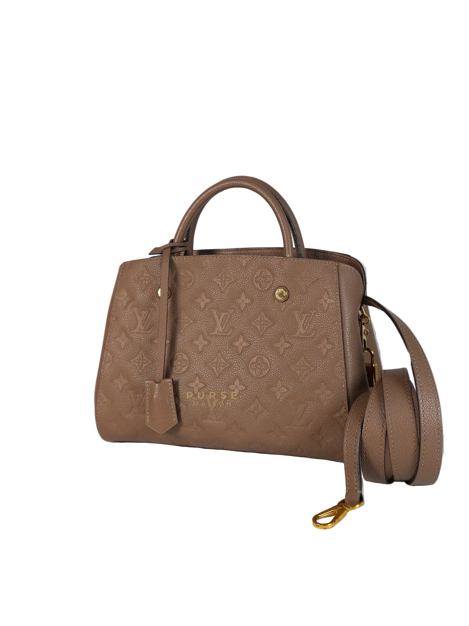 Montaigne BB in Taupe Monogram Empreinte Leather (Date Code: SP1197) | Purse Maison Luxury Bags Shop