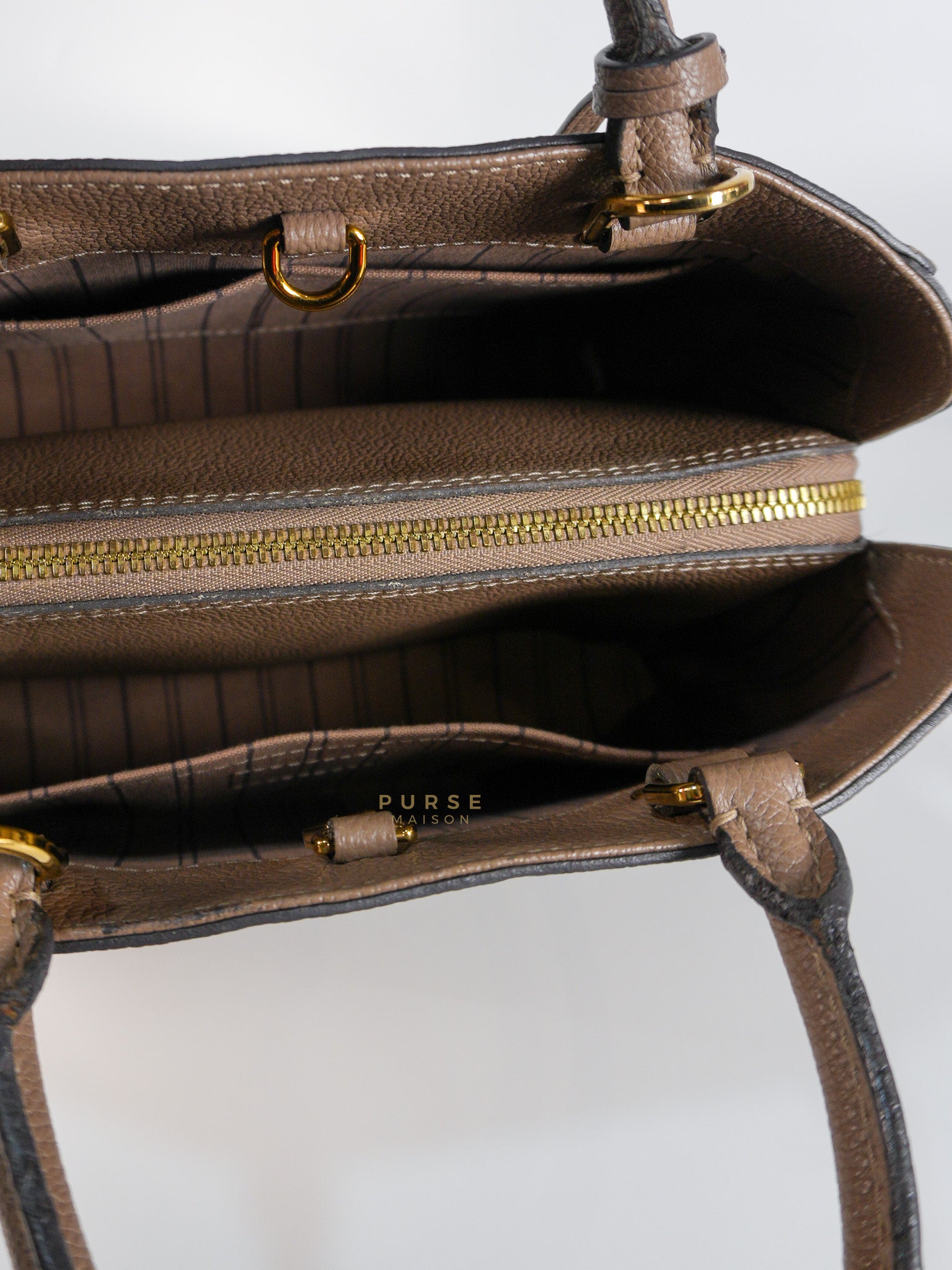 Montaigne BB in Taupe Monogram Empreinte Leather (Date Code: SP1197) | Purse Maison Luxury Bags Shop