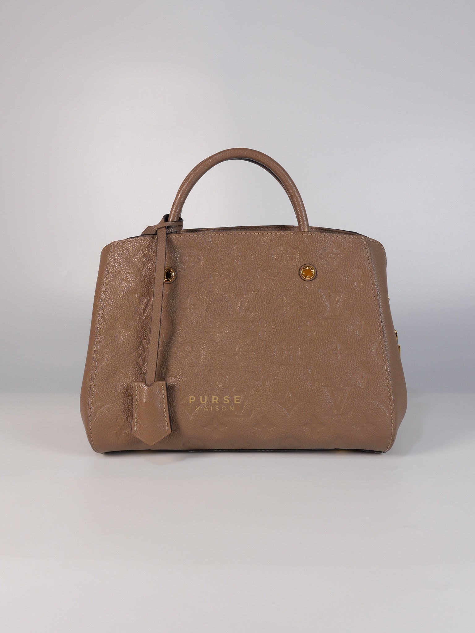 Montaigne BB in Taupe Monogram Empreinte Leather (Date Code: SP1197) | Purse Maison Luxury Bags Shop