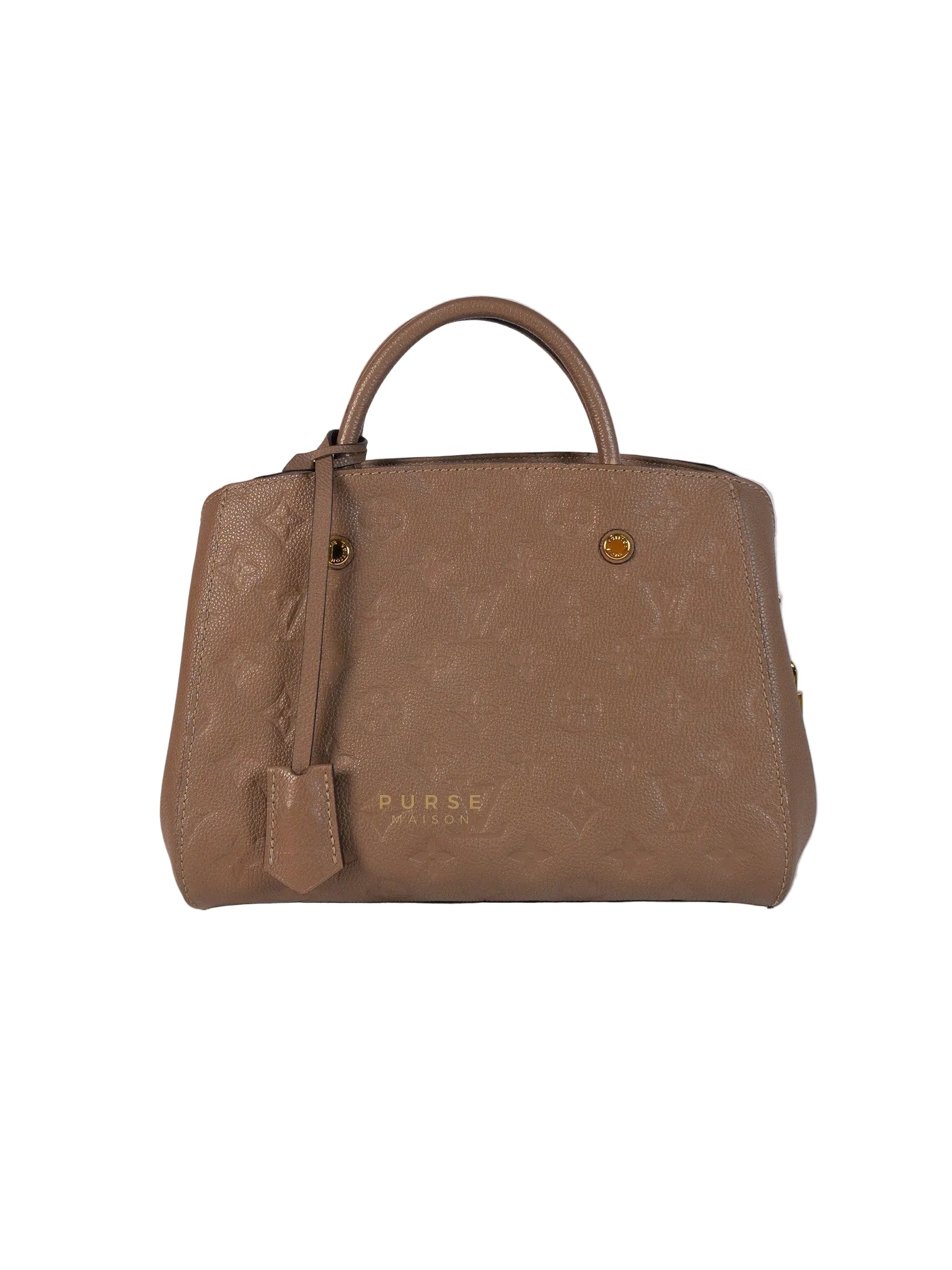 Montaigne BB in Taupe Monogram Empreinte Leather (Date Code: SP1197) | Purse Maison Luxury Bags Shop