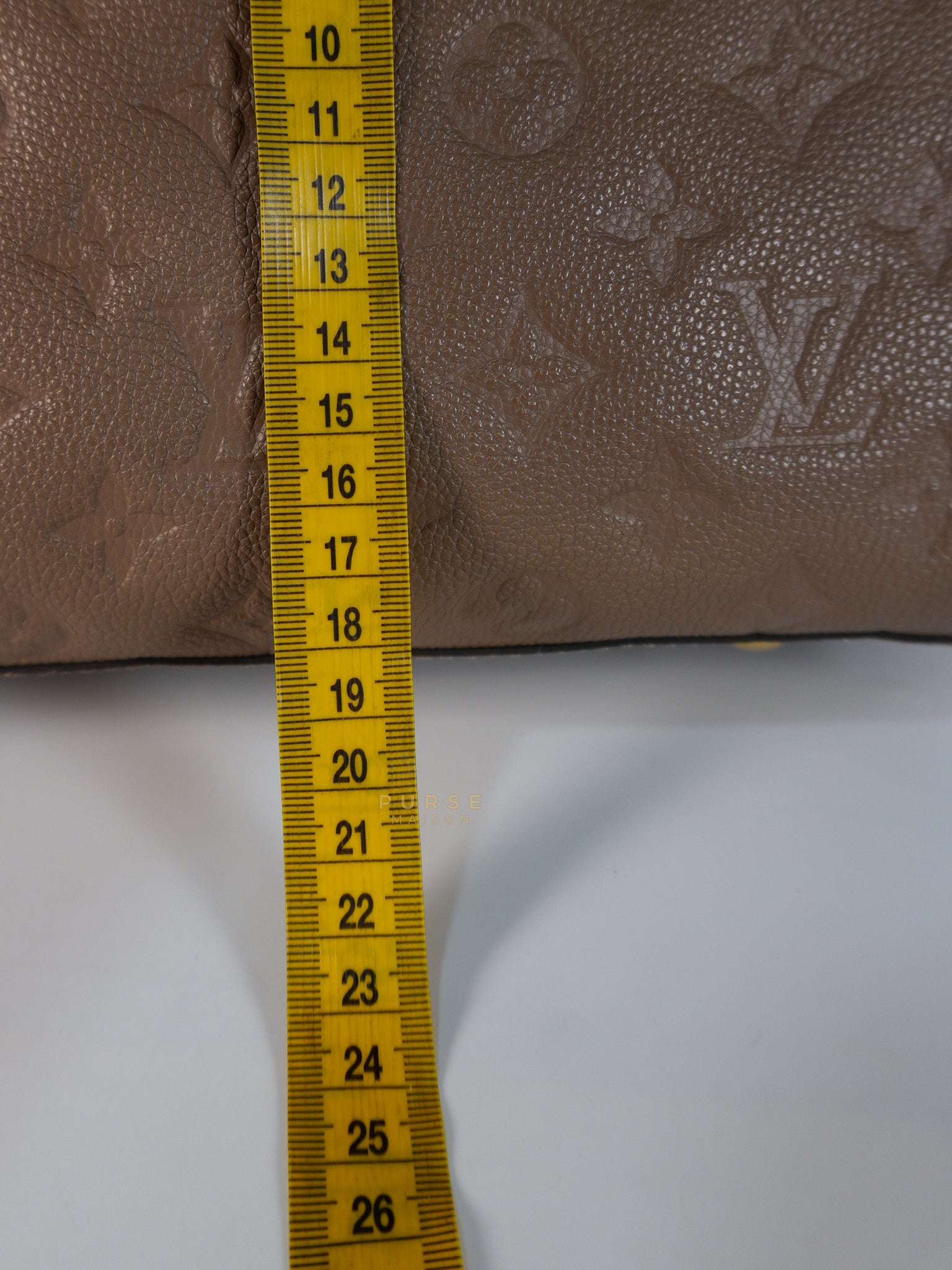 Montaigne BB in Taupe Monogram Empreinte Leather (Date Code: SP1197) | Purse Maison Luxury Bags Shop