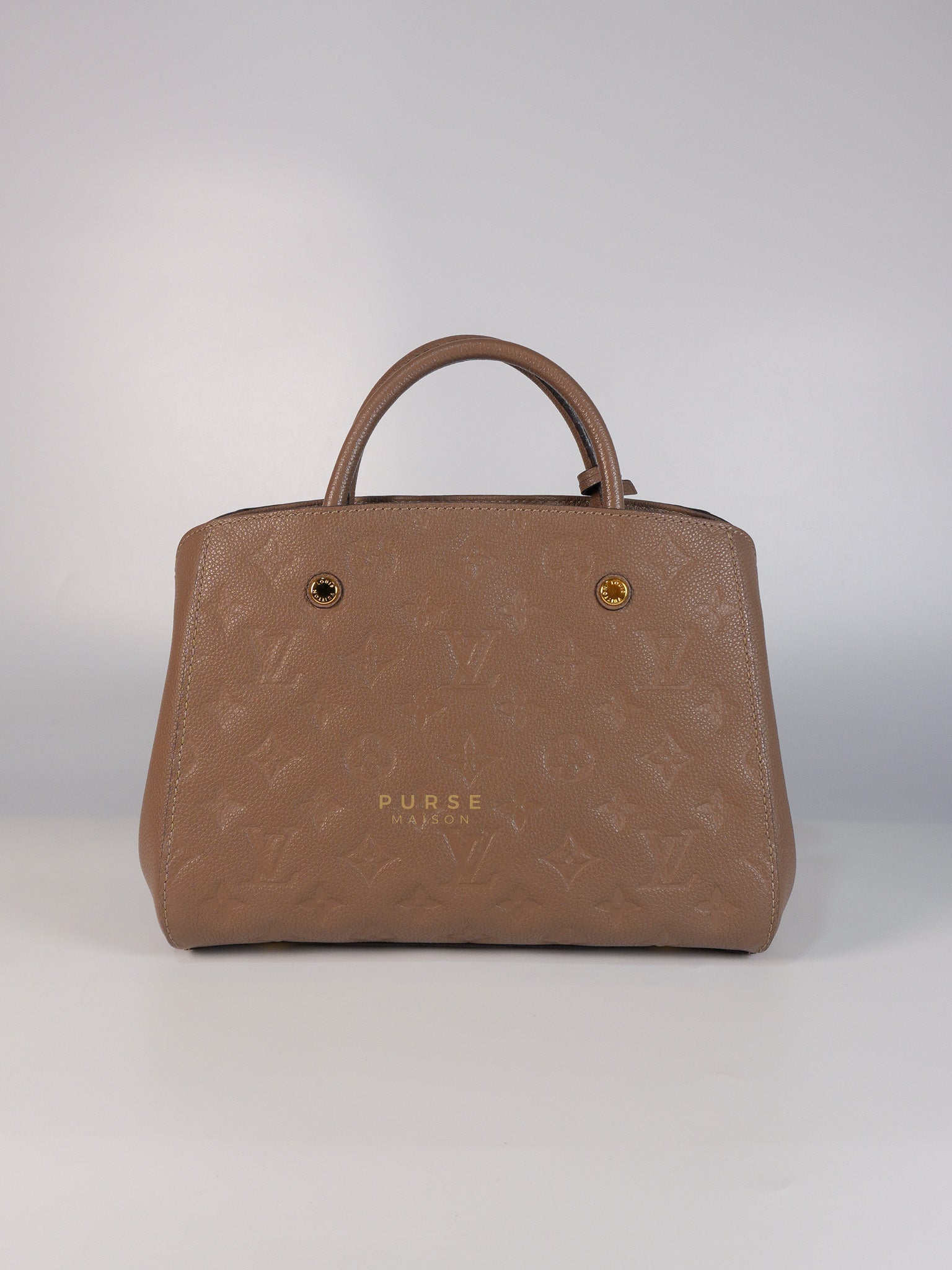 Montaigne BB in Taupe Monogram Empreinte Leather (Date Code: SP1197) | Purse Maison Luxury Bags Shop