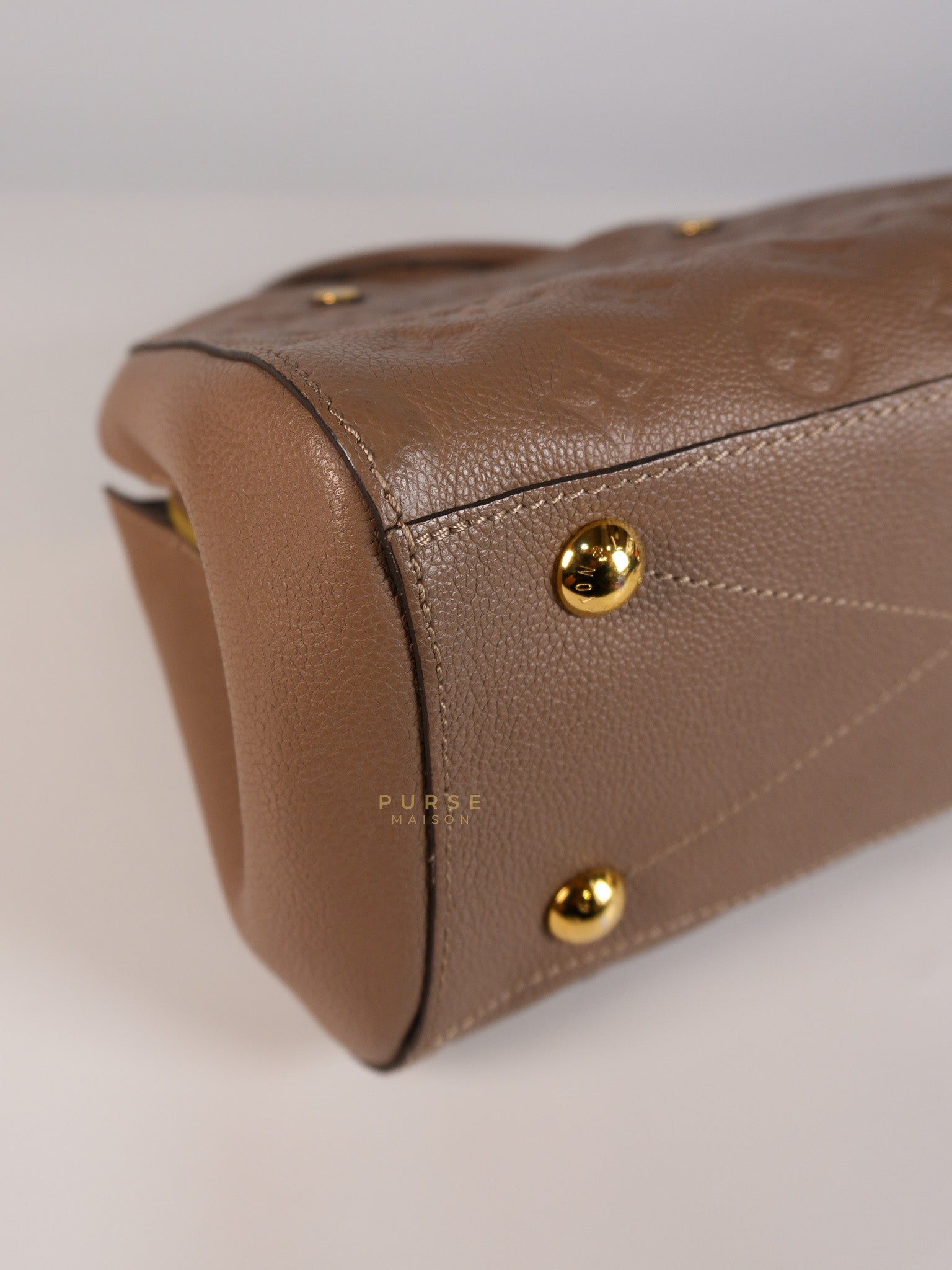 Montaigne BB in Taupe Monogram Empreinte Leather (Date Code: SP1197) | Purse Maison Luxury Bags Shop