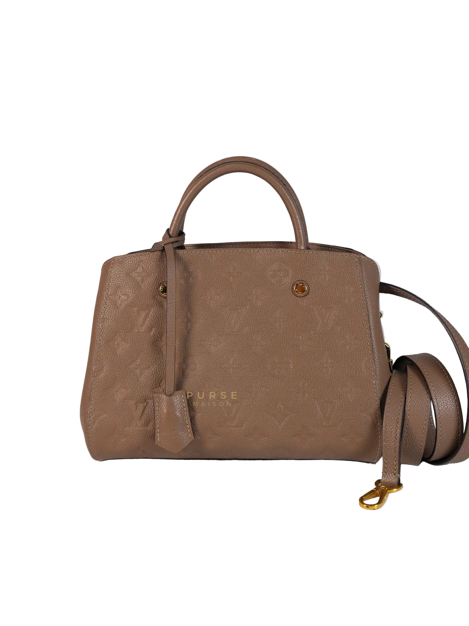 Montaigne BB in Taupe Monogram Empreinte Leather (Date Code: SP1197) | Purse Maison Luxury Bags Shop