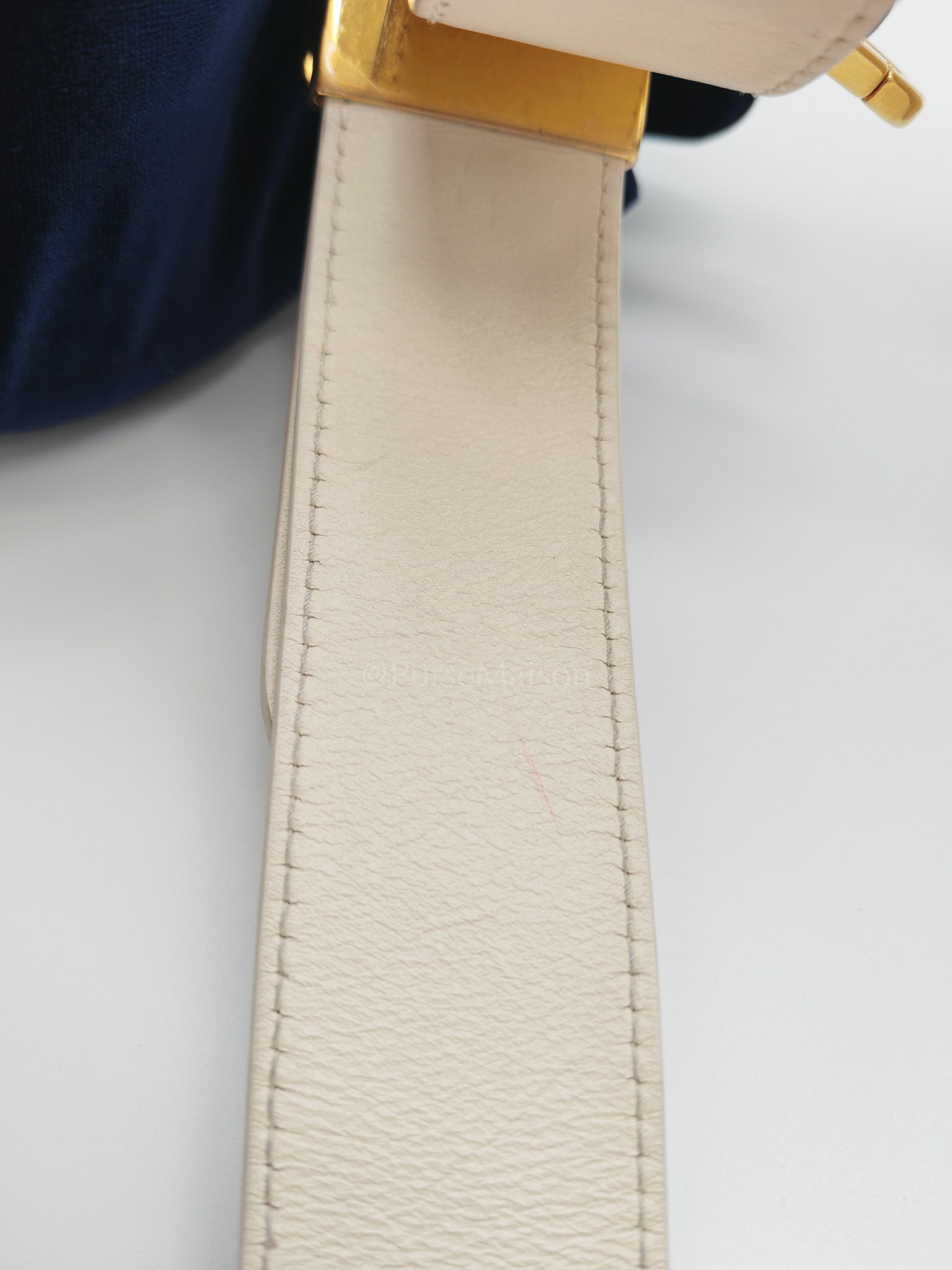 Montaigne Box Bag in Off-White Lambskin Leather and Gold Hardware Shoulder Bag | Purse Maison Luxury Bags Shop