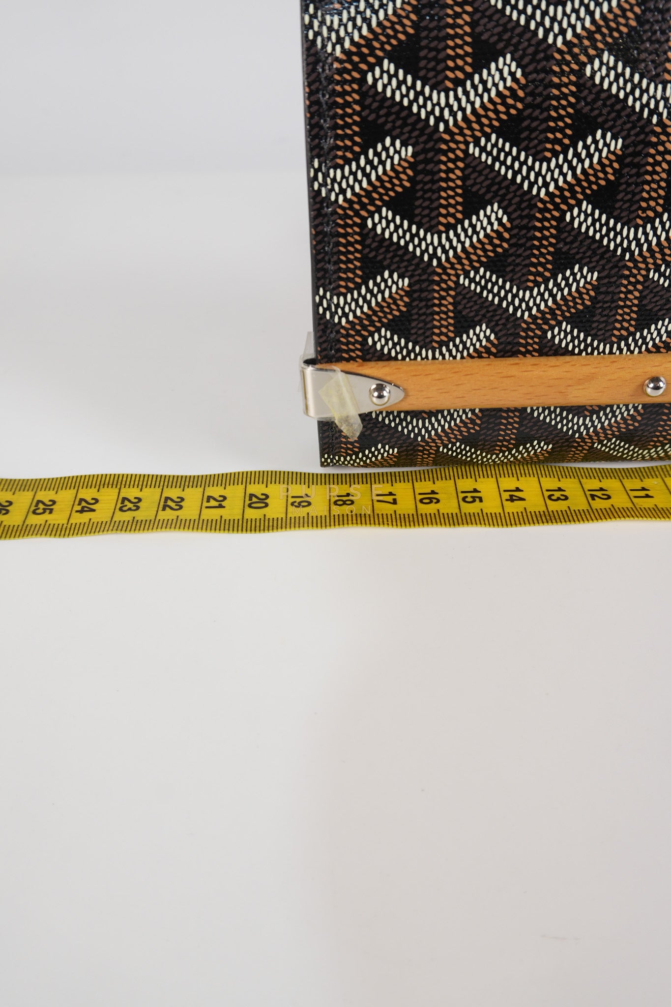 Monte Carlo Clutch Bag in Black Goyardine Canvas | Purse Maison Luxury Bags Shop