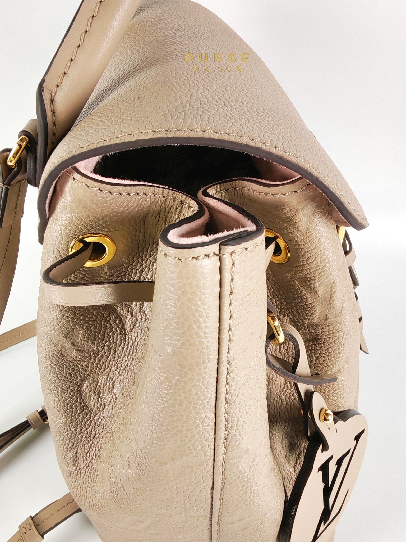 Montsouris NM in Turtledove Monogram Empreinte Leather Backpack (Microchip) | Purse Maison Luxury Bags Shop